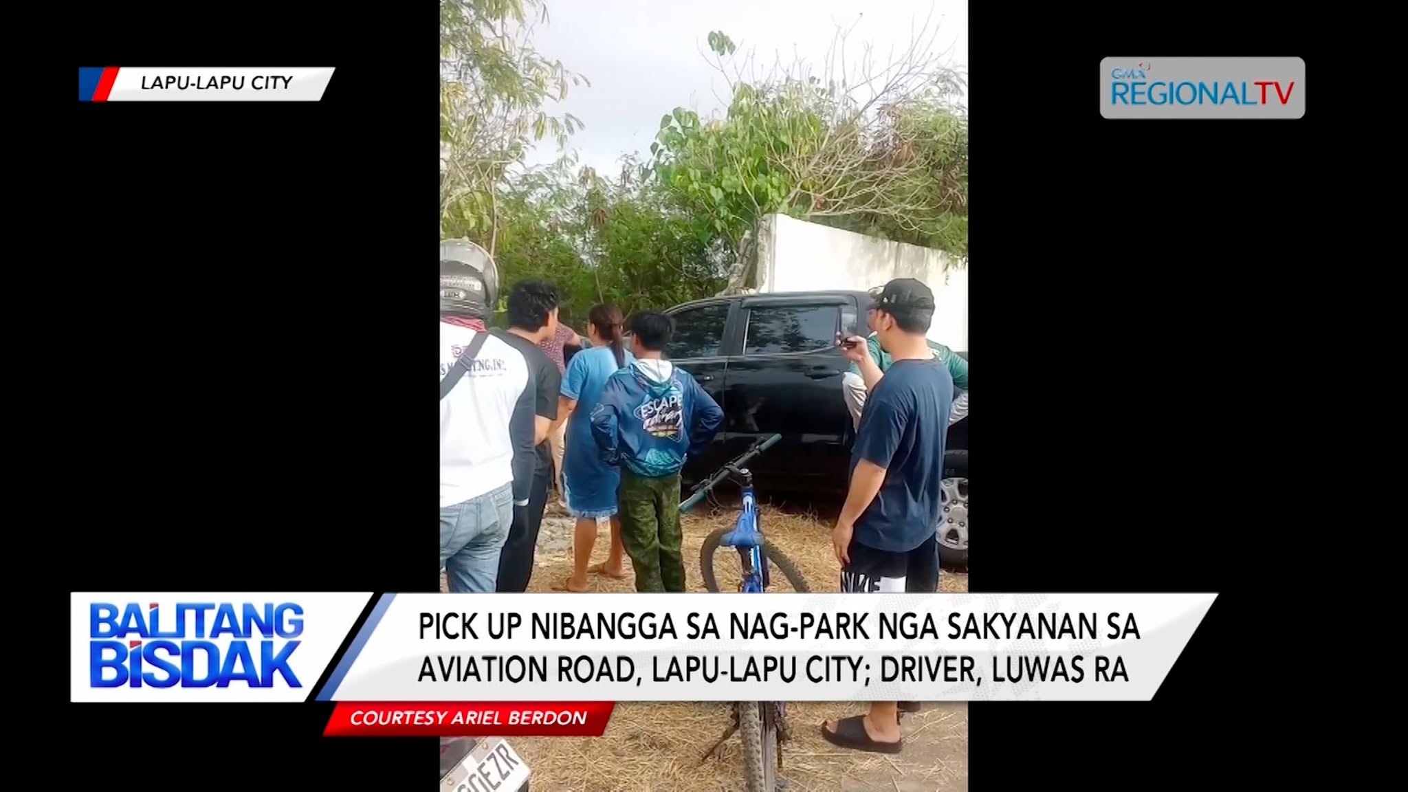 Pick Up, Nibangga sa Nag-park nga Sakyanan sa Aviation Road, Lapu-Lapu City | Balitang Bisdak