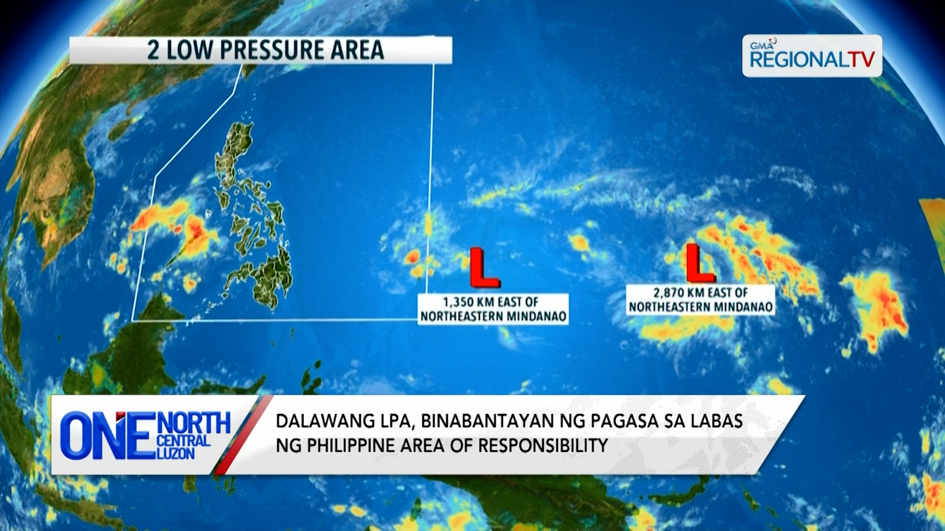 Dalawang LPA, binabantayan ng pagasa sa labas ng PAR | One North Central Luzon