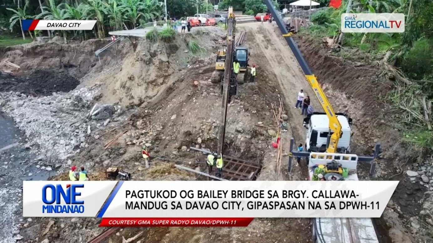Pagtukod og Bailey Bridge sa Brgy. Callawa-Mandug sa Davao City, gipaspasan I One Mindanao