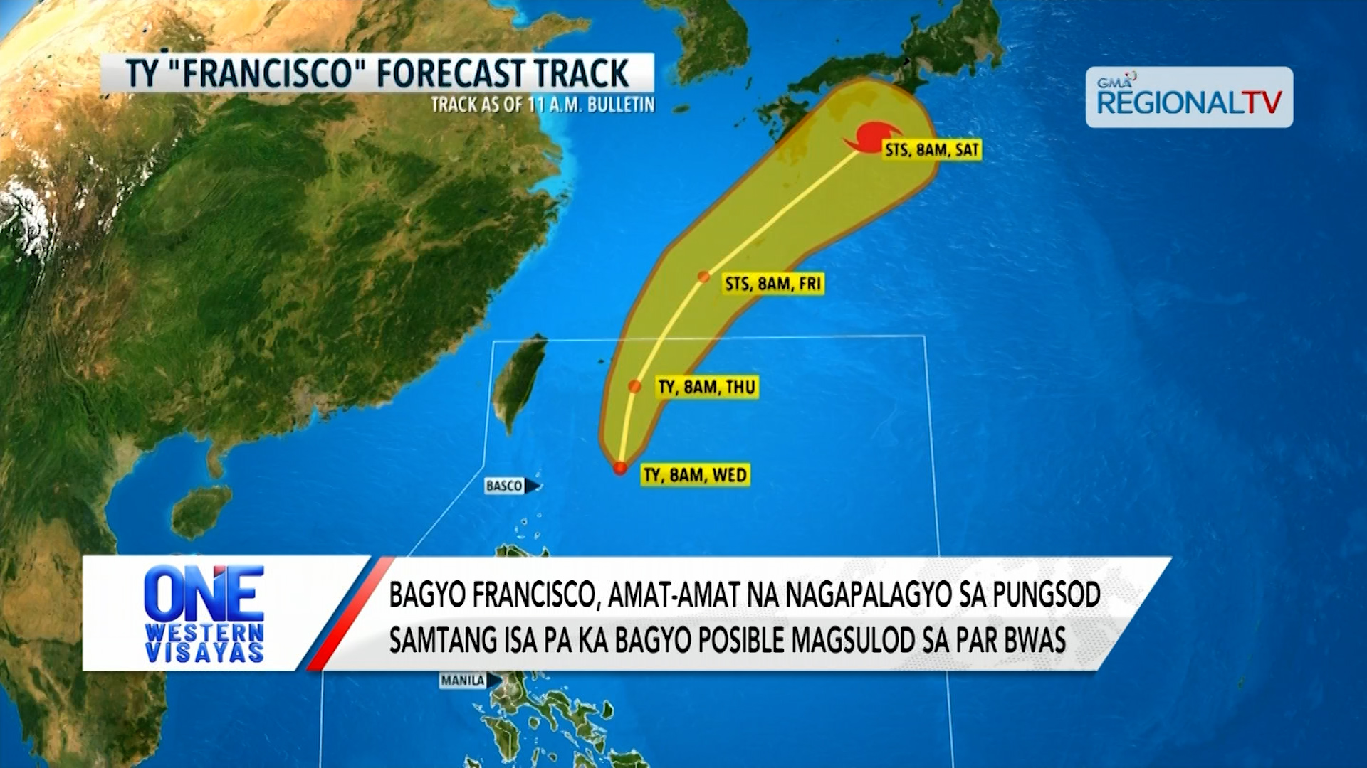 Bagyo Francisco, amat-amat na nagapalayo sa pungsod; may isa pa ka bagyo | One Western Visayas