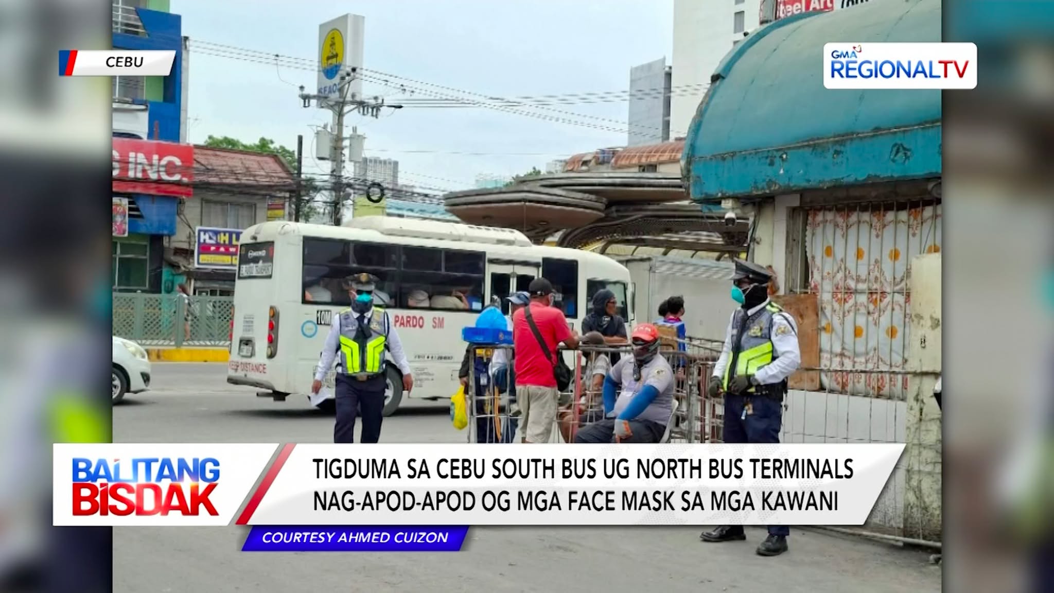 Mga kawani sa Cebu South ug North Bus Terminals, Gi-aporan og mga Face Mask | Balitang Bisdak