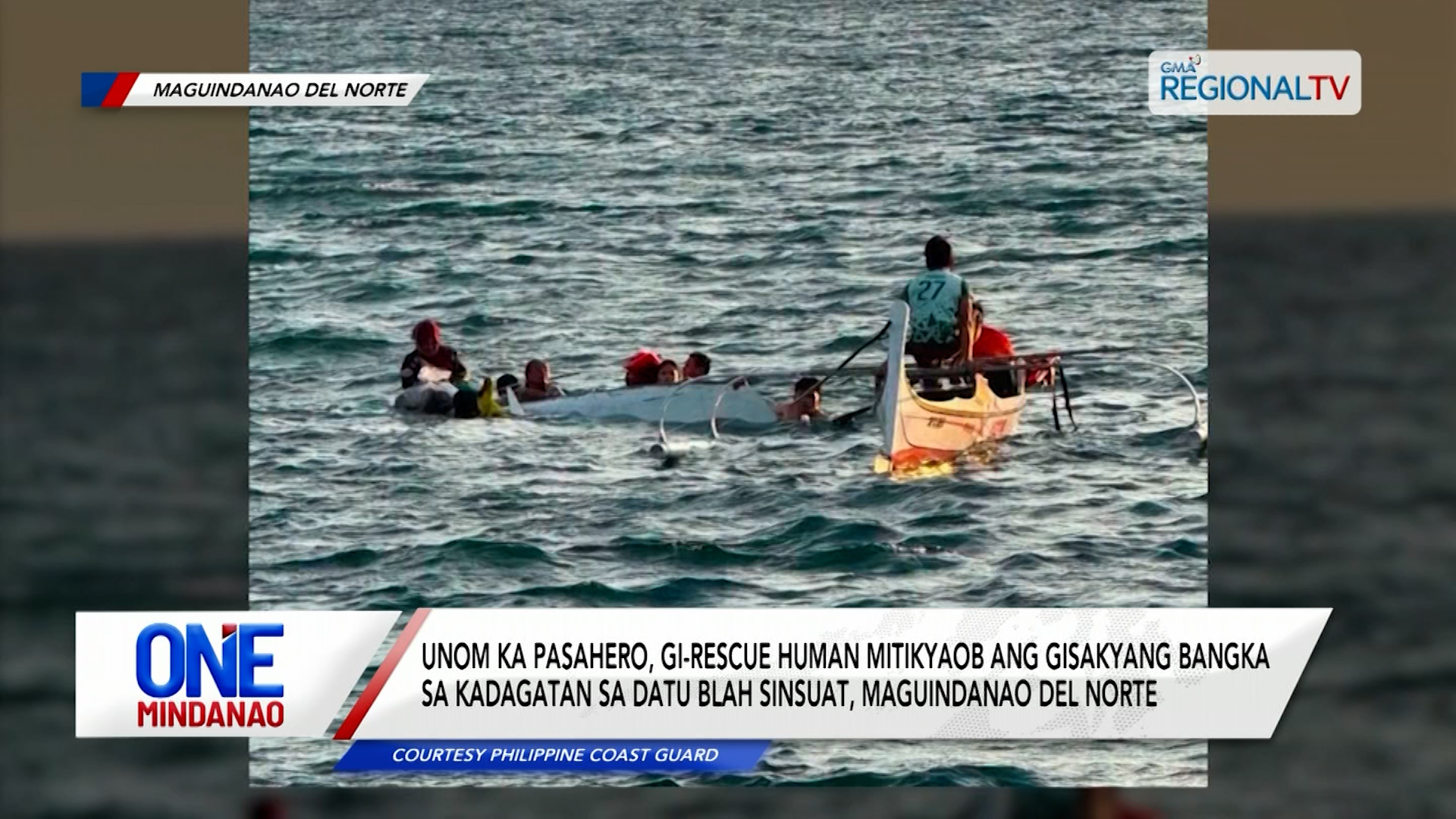 Unom ka pasahero, gi-rescue human mitikyaob ang gisakyang bangka I One Mindanao
