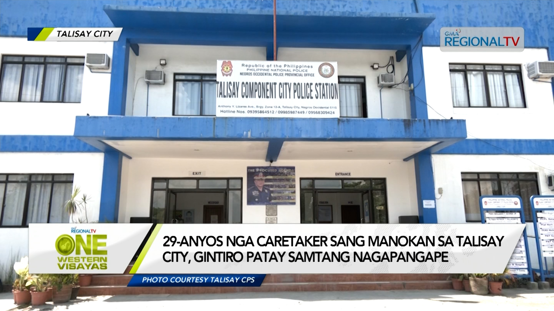 Caretaker sang manokan sa Talisay City, gintiro patay samtang nagapangape