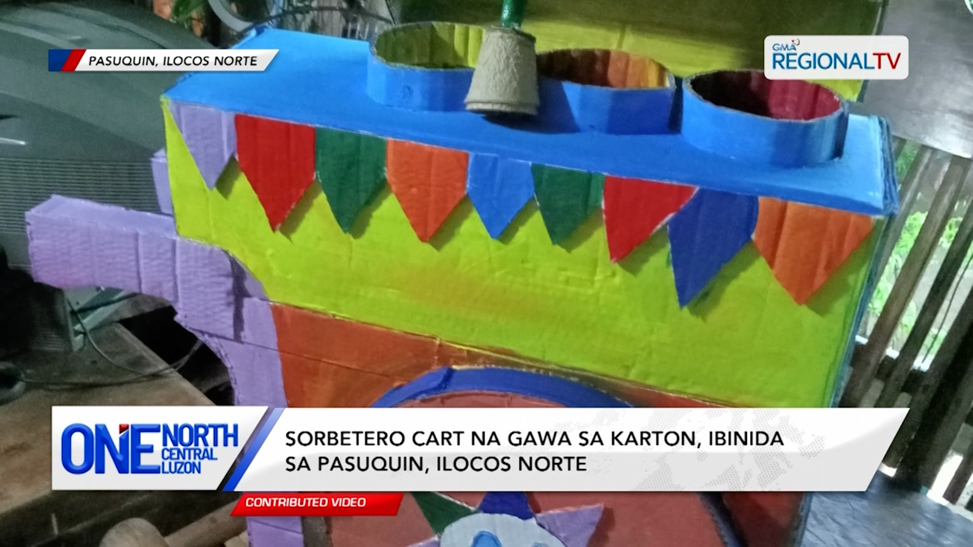 Sorbetero cart na gawa sa karton, ibinida sa Pasuquin, Ilocos Norte