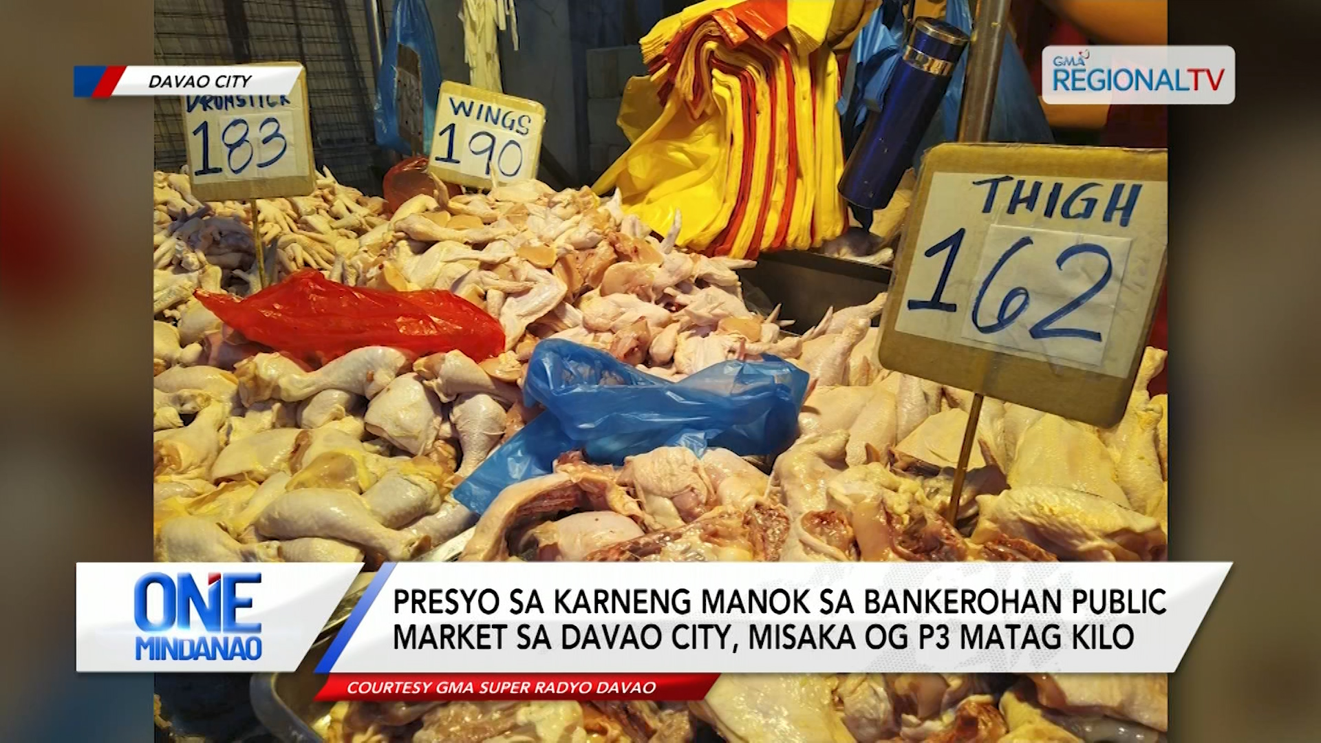 Presyo sa karneng manok sa Bankerohan Public Market sa Davao City, misaka