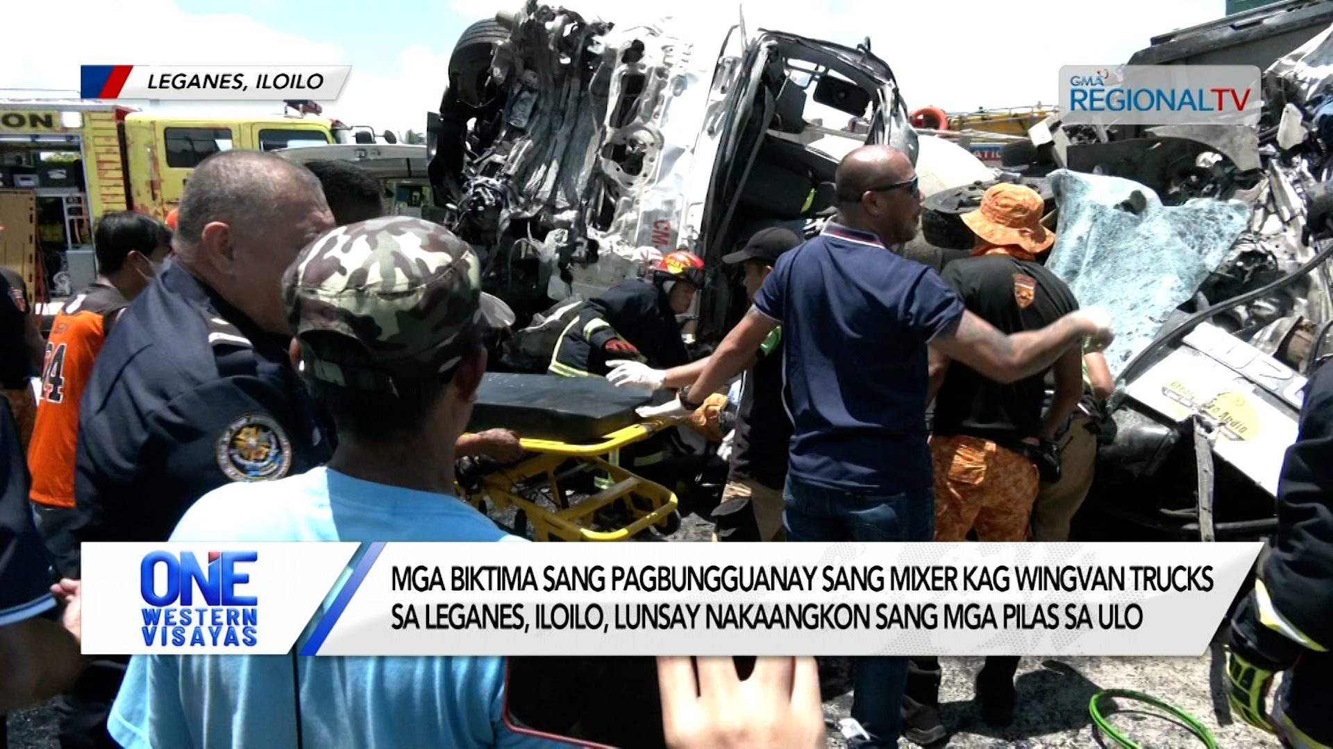 Mga biktima sang pagbungguanay sang mixer kag wingvan trucks, may pilas sa ulo