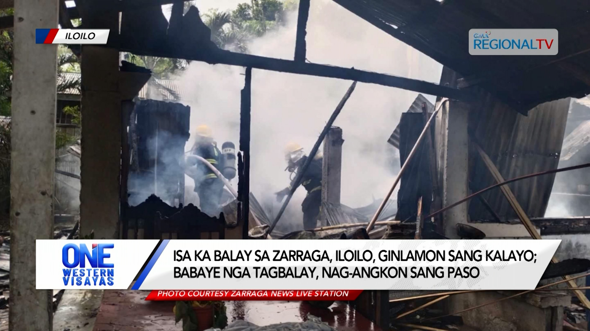 Isa ka balay sa Zarraga, Iloilo, ginlamon sang kalayo