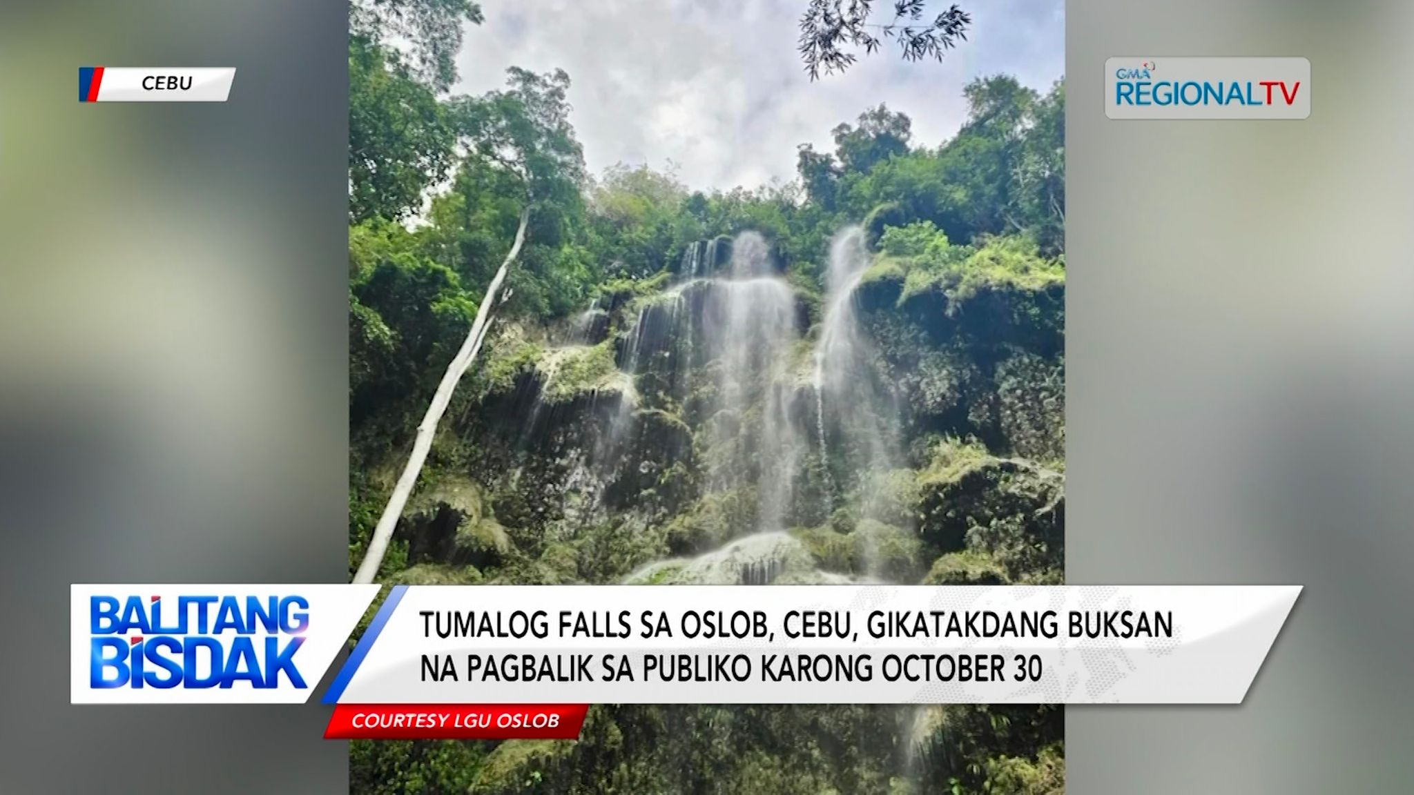 Tumalog Falls sa Oslob, Cebu, gibuksan na pagbalik sa publiko