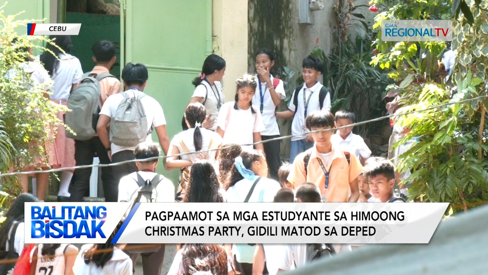 Solicitation sa mga Estudyante para sa Christmas Party, Gidili