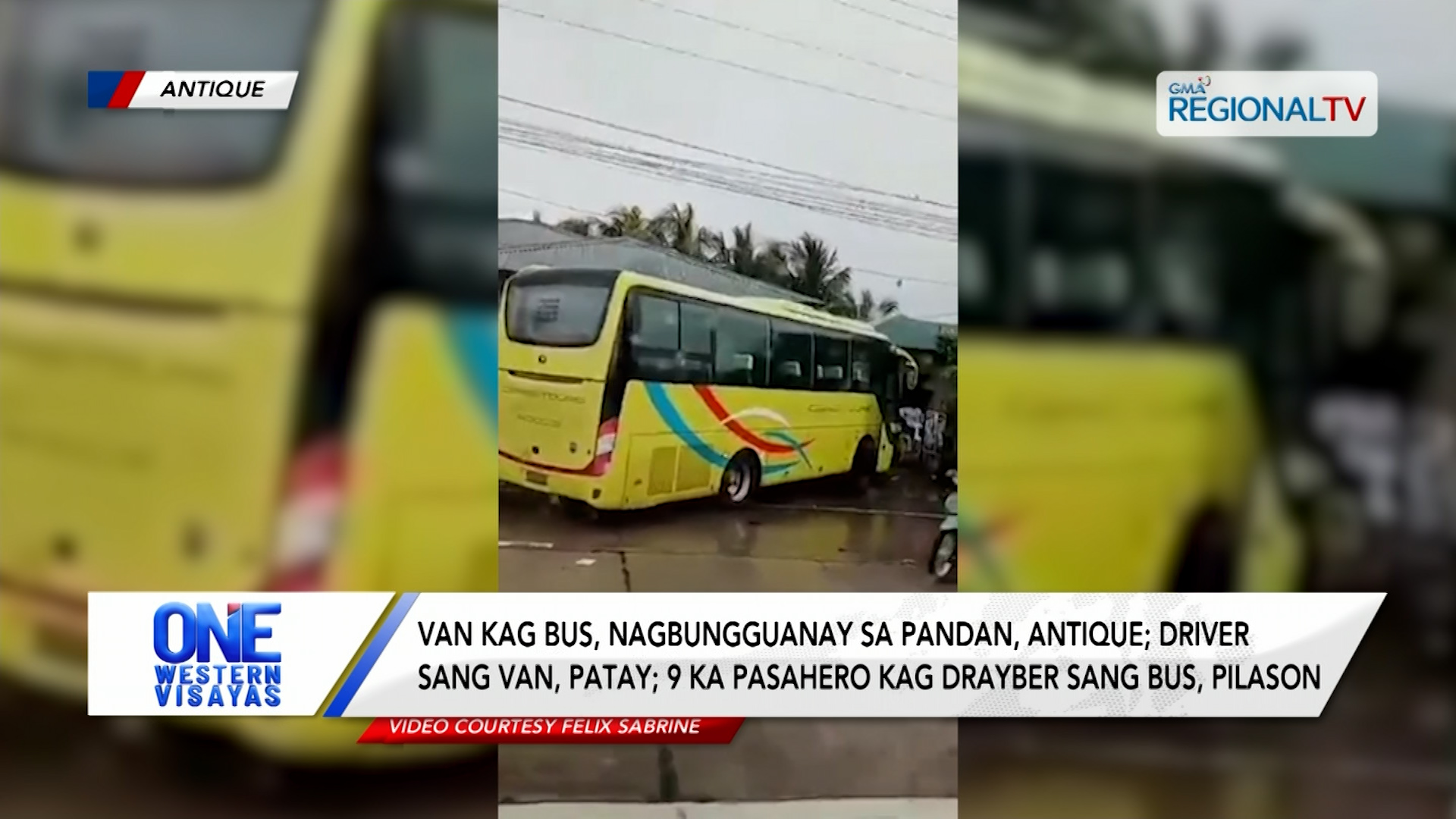 Van kag bus, nagbungguanay sa Pandan, Antique; driver sang van patay; 10 pilason