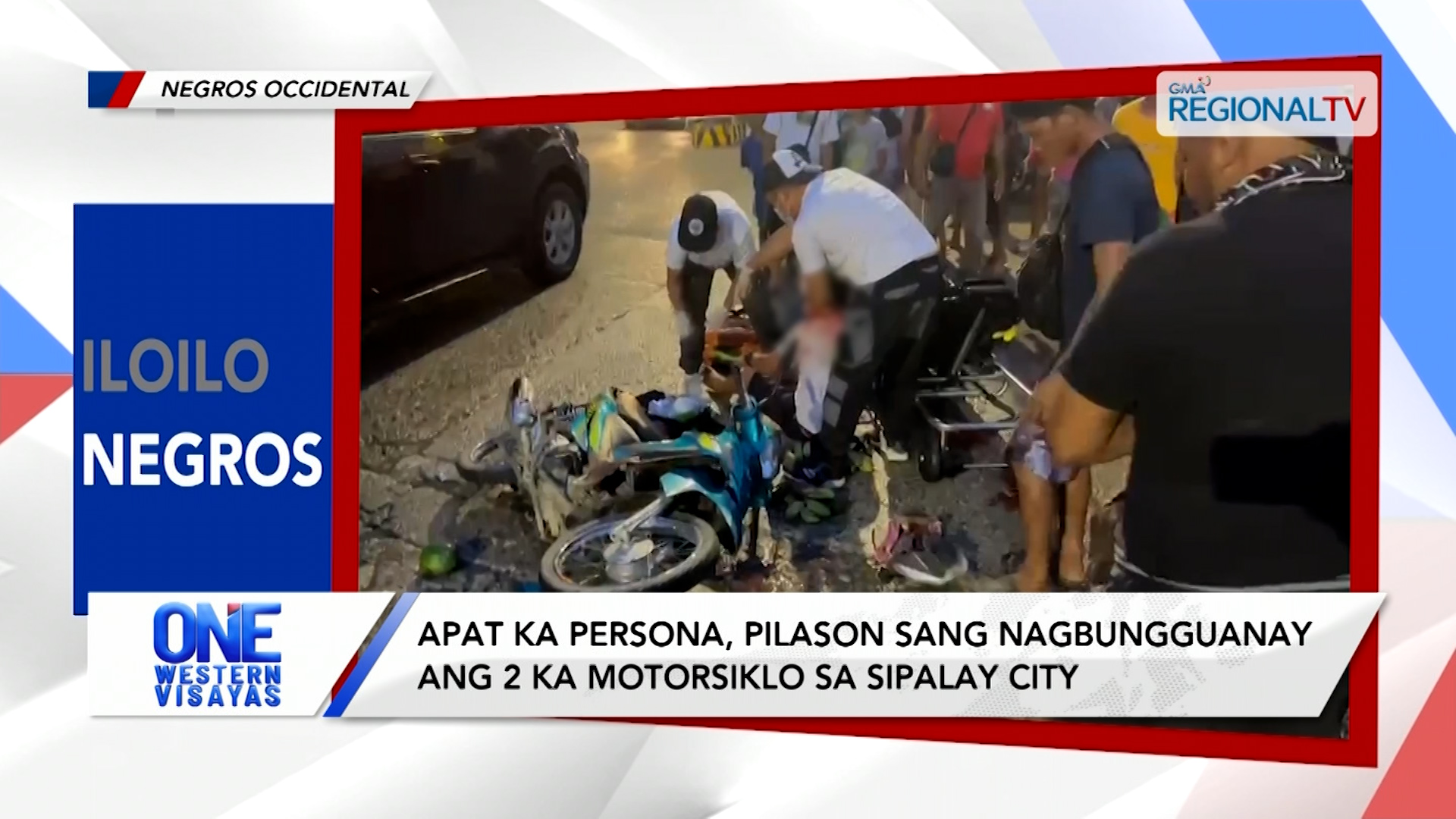 Tatlo ka persona, pilason sa pagbungguanay ang 2 ka motorsiklo sa Sipalay City