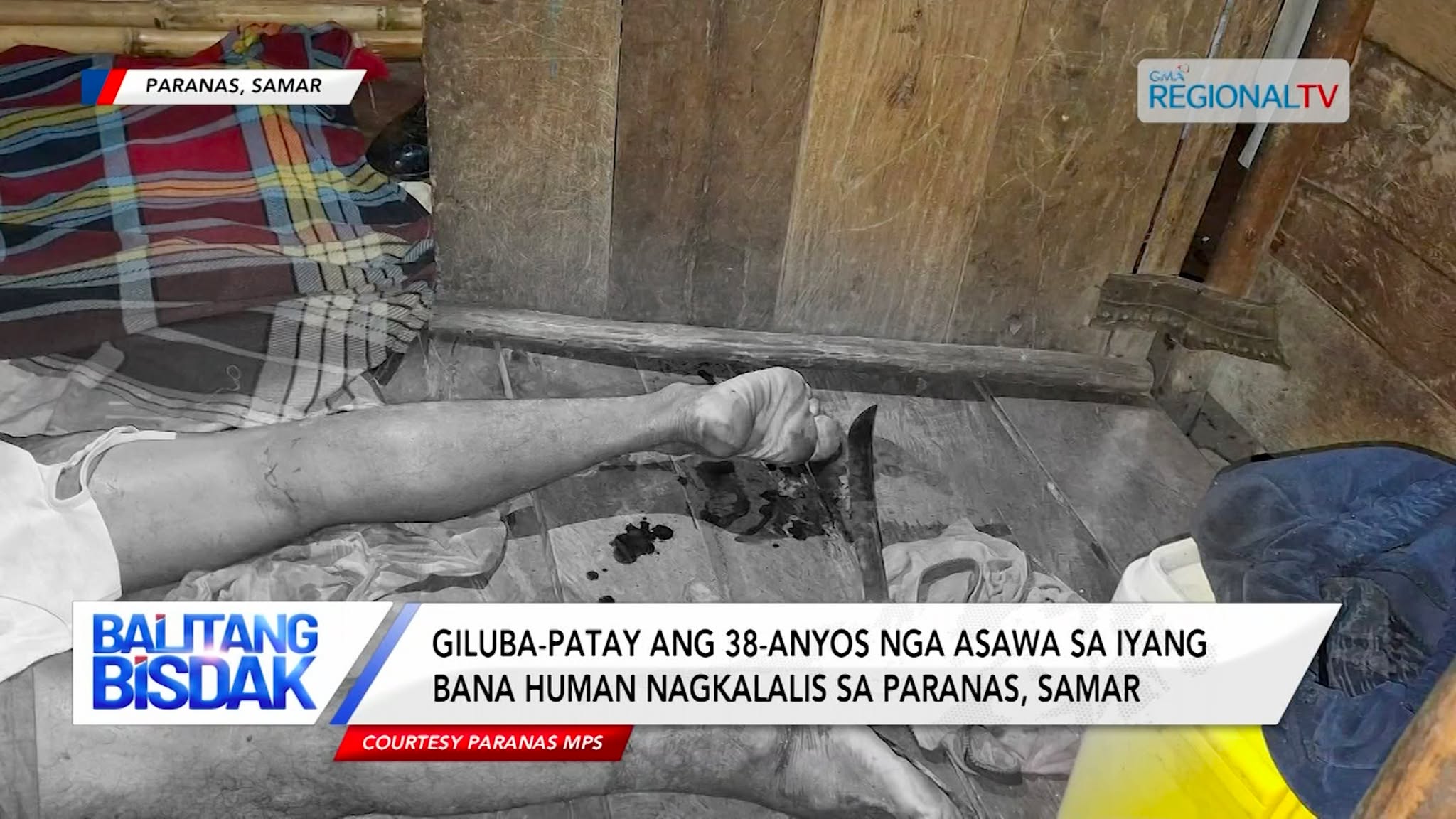 Giluba-patay ang 38-anyos nga asawa sa iyang bana sa Paranas, Samar