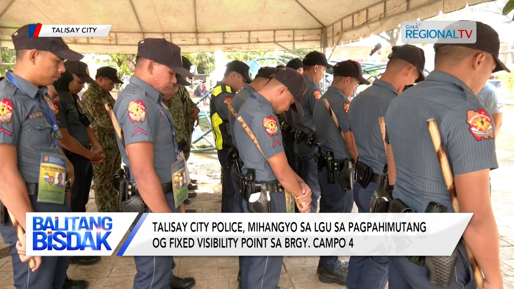 Kapulisan, mihangyo sa pagmontar og fixed visibility point sa Brgy. Campo 4