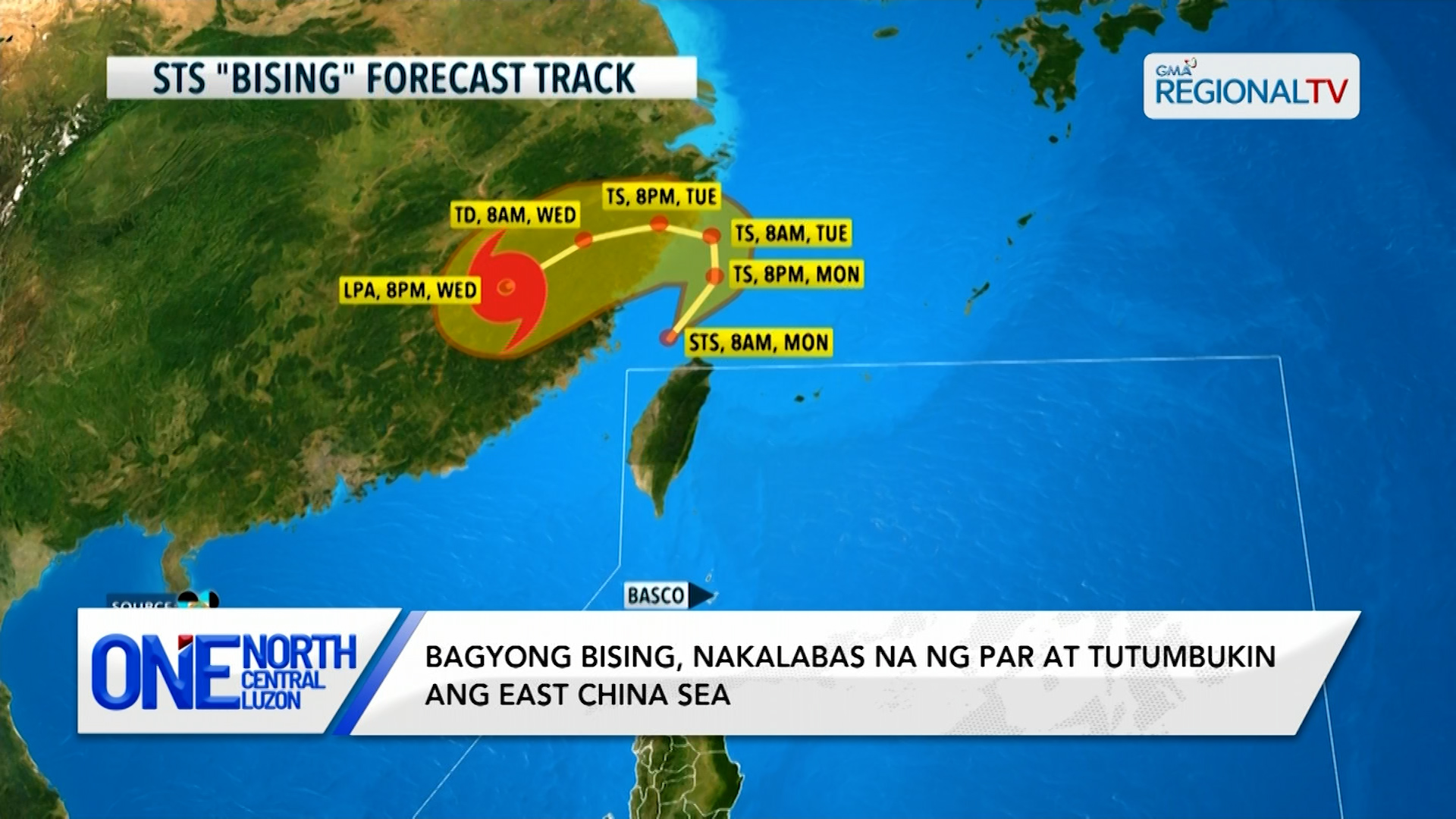 Bagyong Bising, nakalabas na muli sa PAR at palalakasin ang habagat