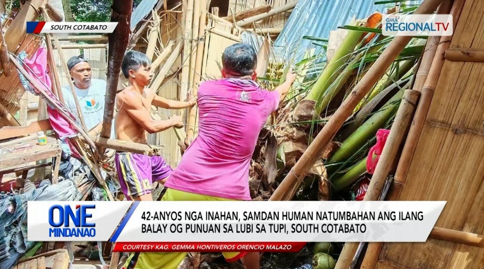 42-anyos nga inahan, samdan human natumbahan ang ilang balay og punuan sa lubi | One Mindanao