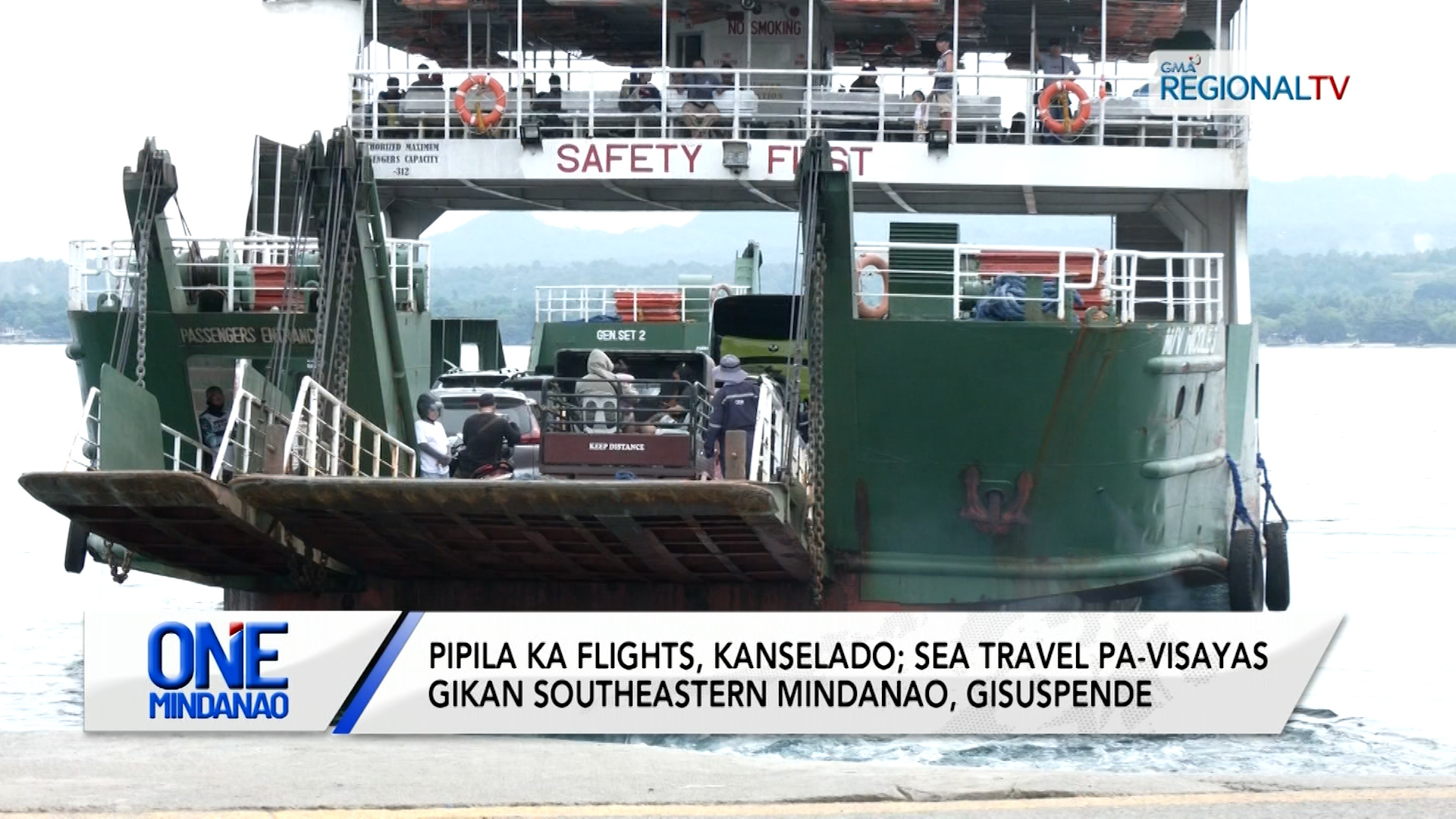 Sea travel pa-Visayas gikan Southeastern Mindanao, gisuspende | One Mindanao