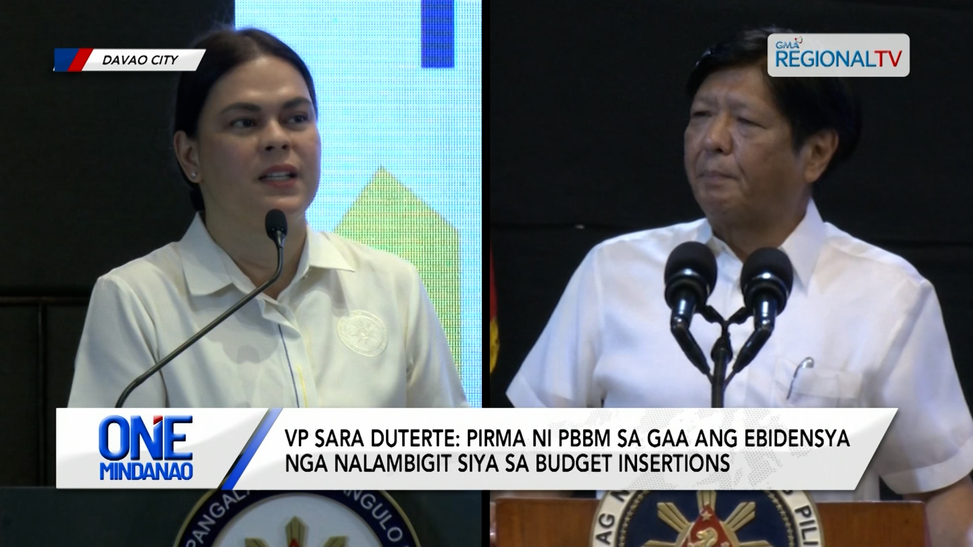 VP Sara Duterte: Pirma ni PBBM sa GAA ang ebidensya | One Mindanao