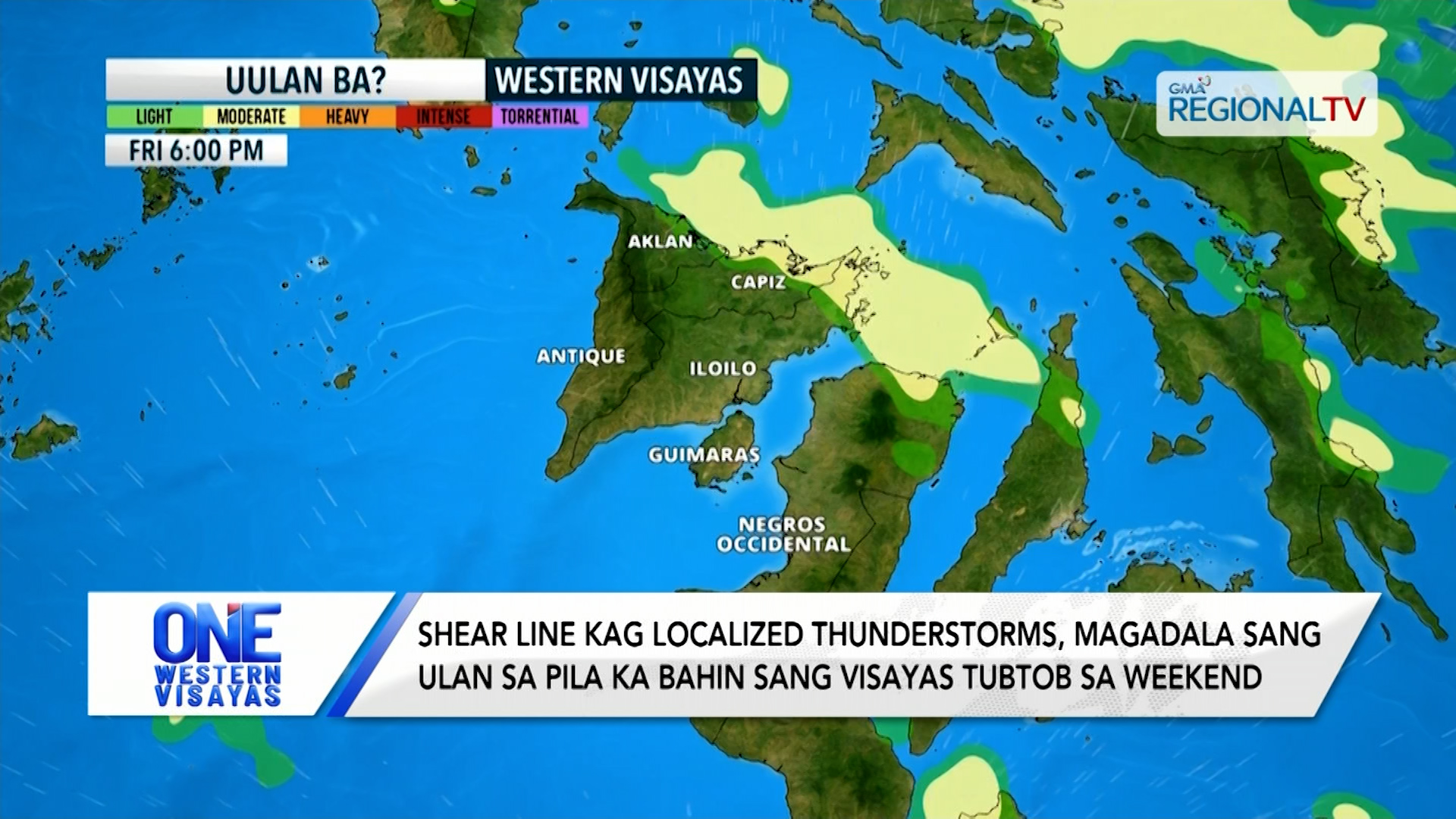Shear line kag localized thunderstorms magapaulan sa pila ka bahin sang Visayas| One Western Visayas