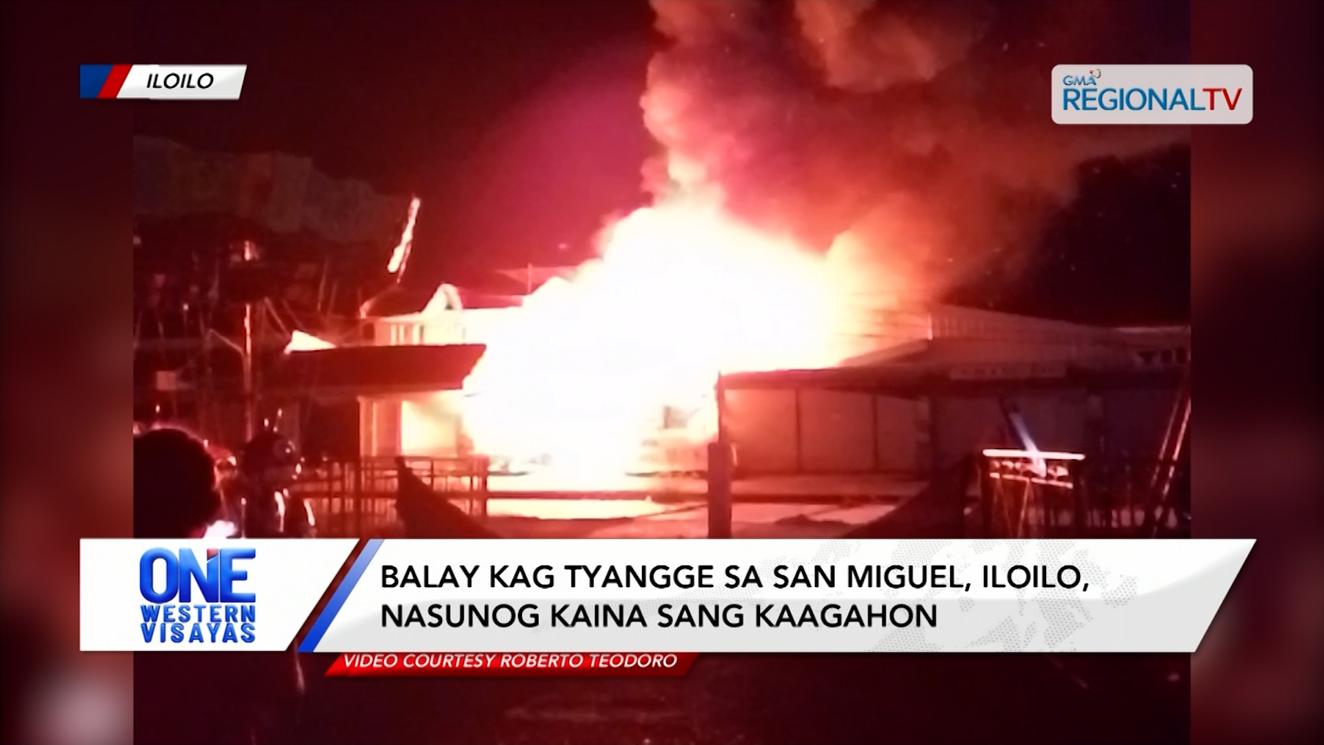 Balay kag tyangge sa San Miguel, Iloilo, nasunog kaina sang kaagahon | One Western Visayas
