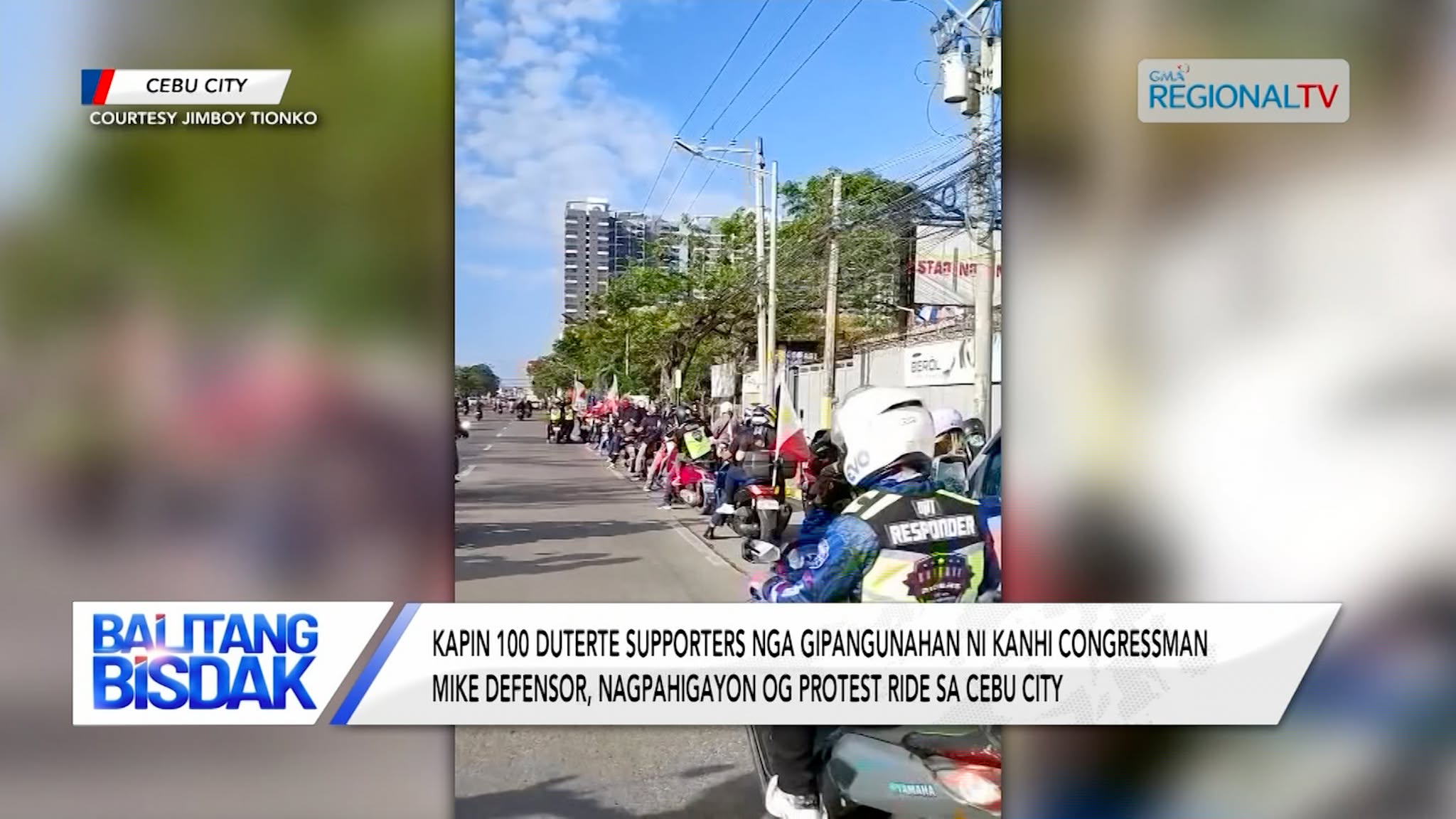 Kapin 100 Duterte Supporters, Nagpahigayon og Protest Ride sa Cebu City | Balitang Bisdak