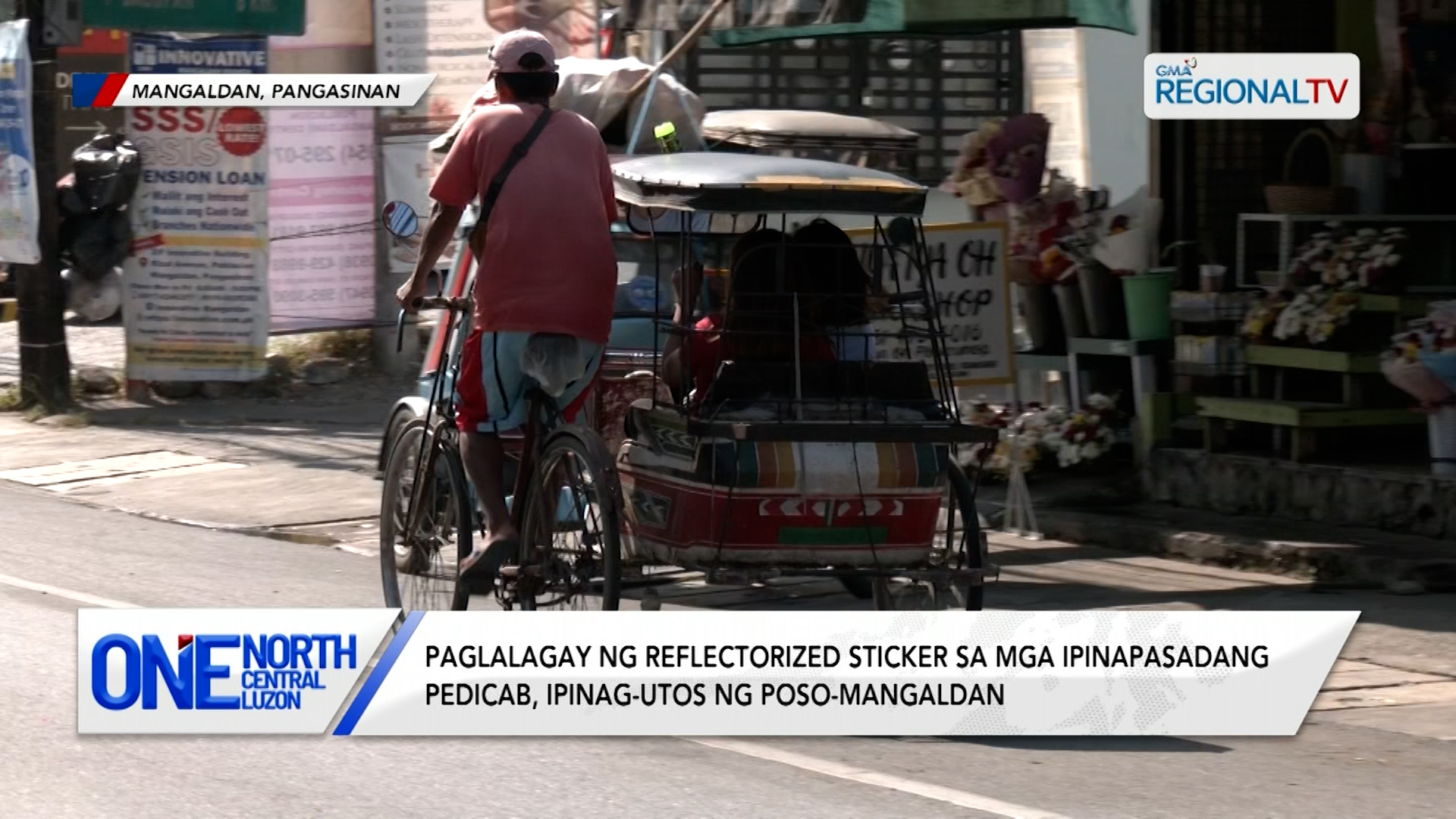 Paglalagay ng reflectorized sticker sa mga pedicab, ipinag-utos ng POSO | One North Central Luzon
