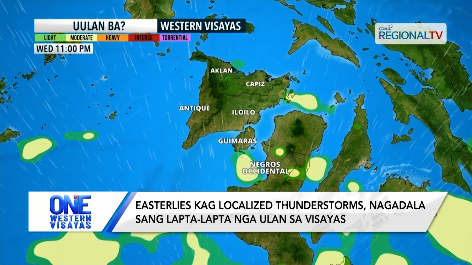 Easterlies kag localized thunderstorms, nagadala sang lapta-lapta nga ulan | One Western Visayas