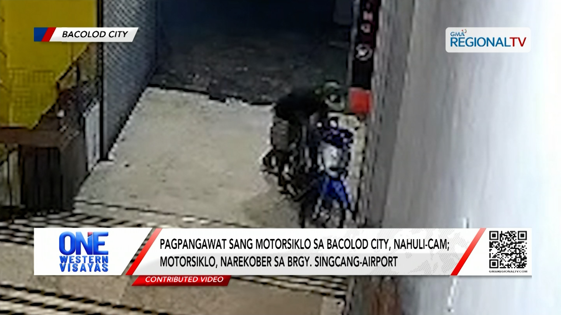 Pagpangawat sang motorsiklo sa Bacolod City, nahuli-cam; Motorsiklo, narekober | One Western Visayas