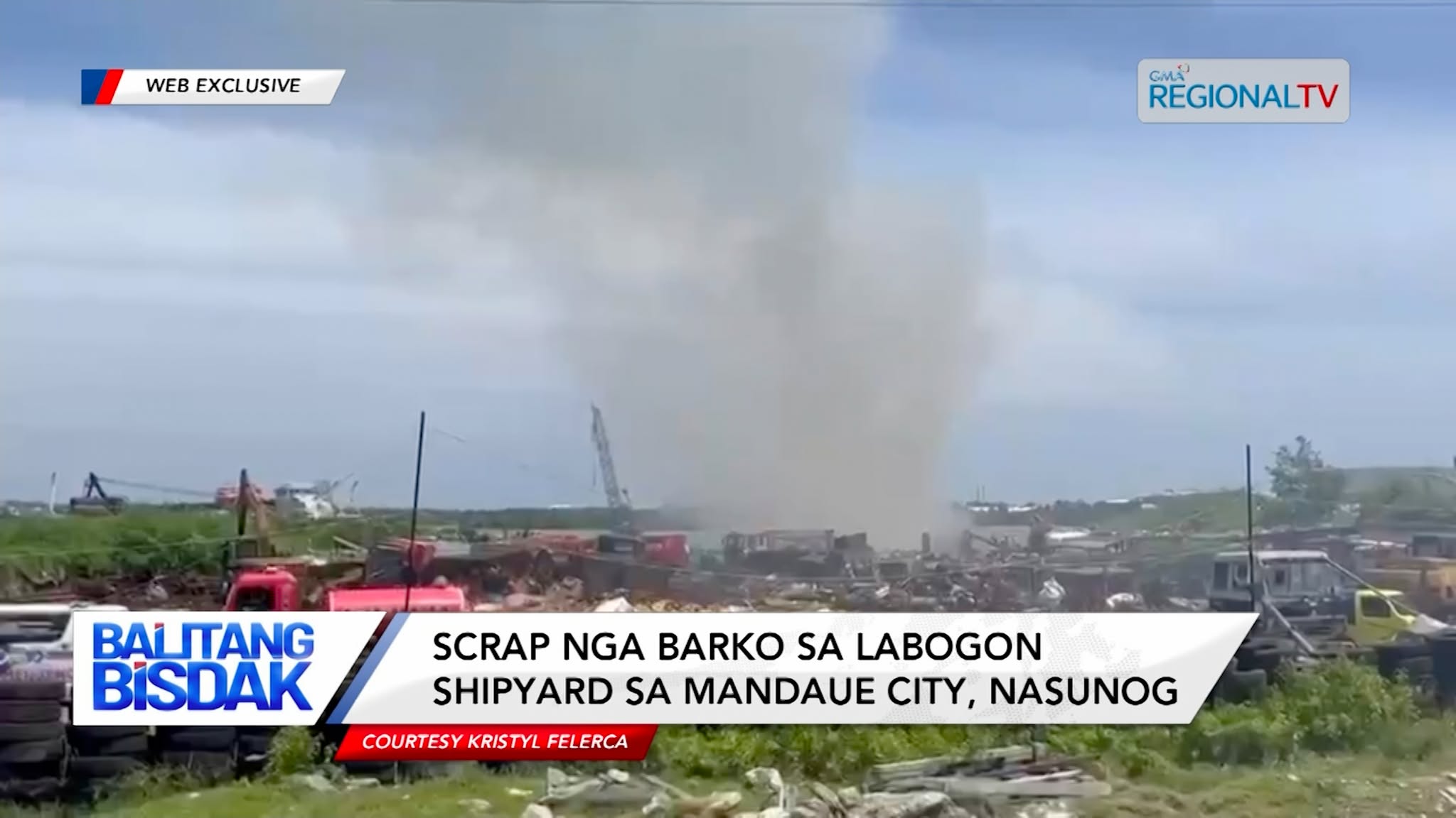 Scrap nga Barko sa Labogon Shipyard sa Mandaue City, Nasunog | Balitang Bisdak