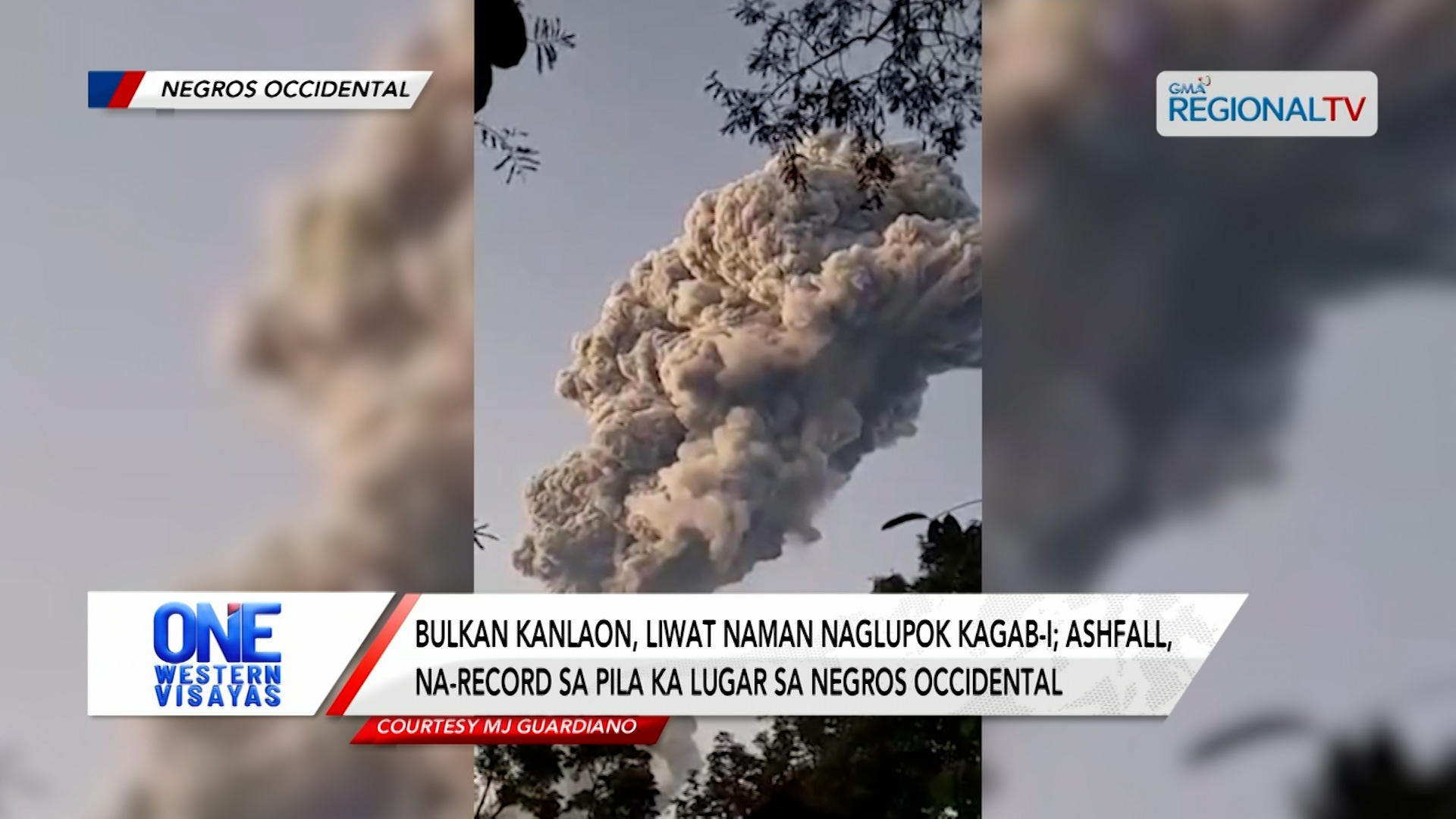Bulkan kanlaon, liwat naman naglupok; ashfall, na-record sa pila ka lugar | One Western Visayas