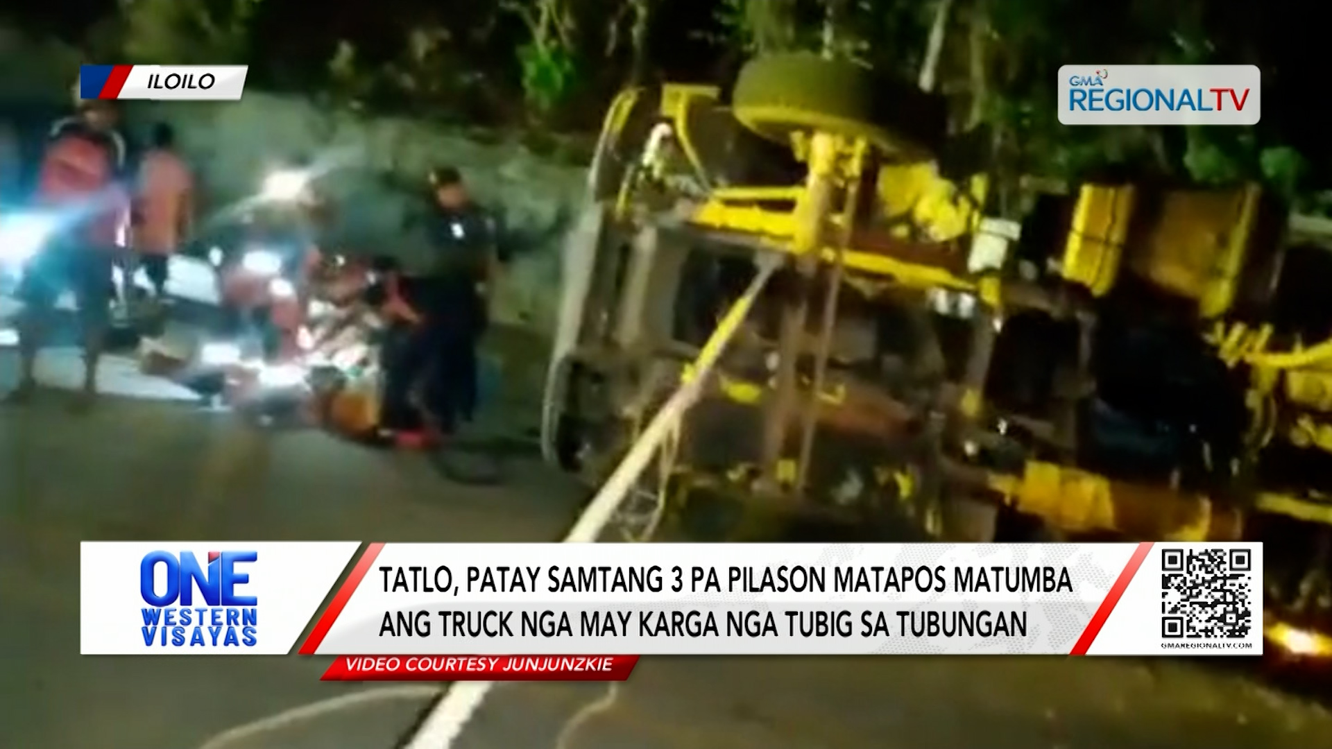 3 patay samtang 3 pilason matapos matumba ang truck sa Tubungan | One Western Visayas