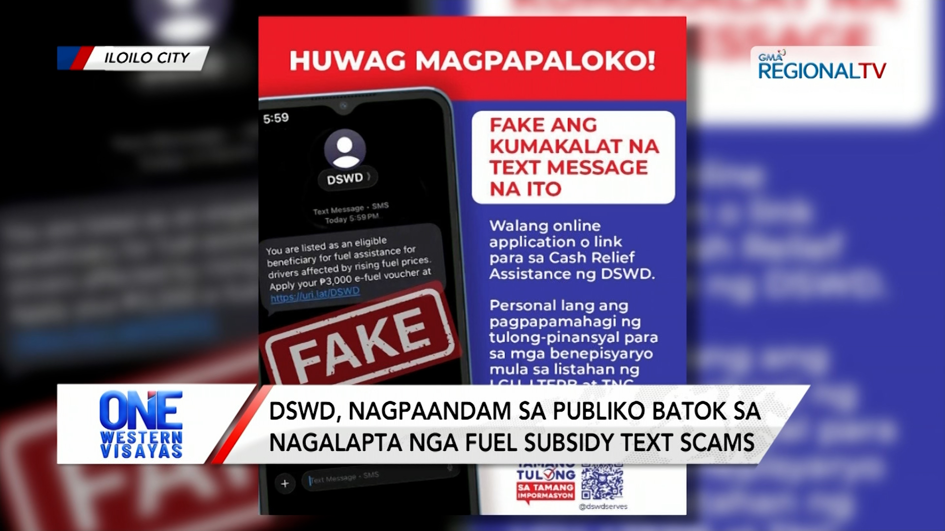 DSWD, nagpaandam sa publiko batok sa nagalapta nga fuel subsidy text scams | One Western Visayas