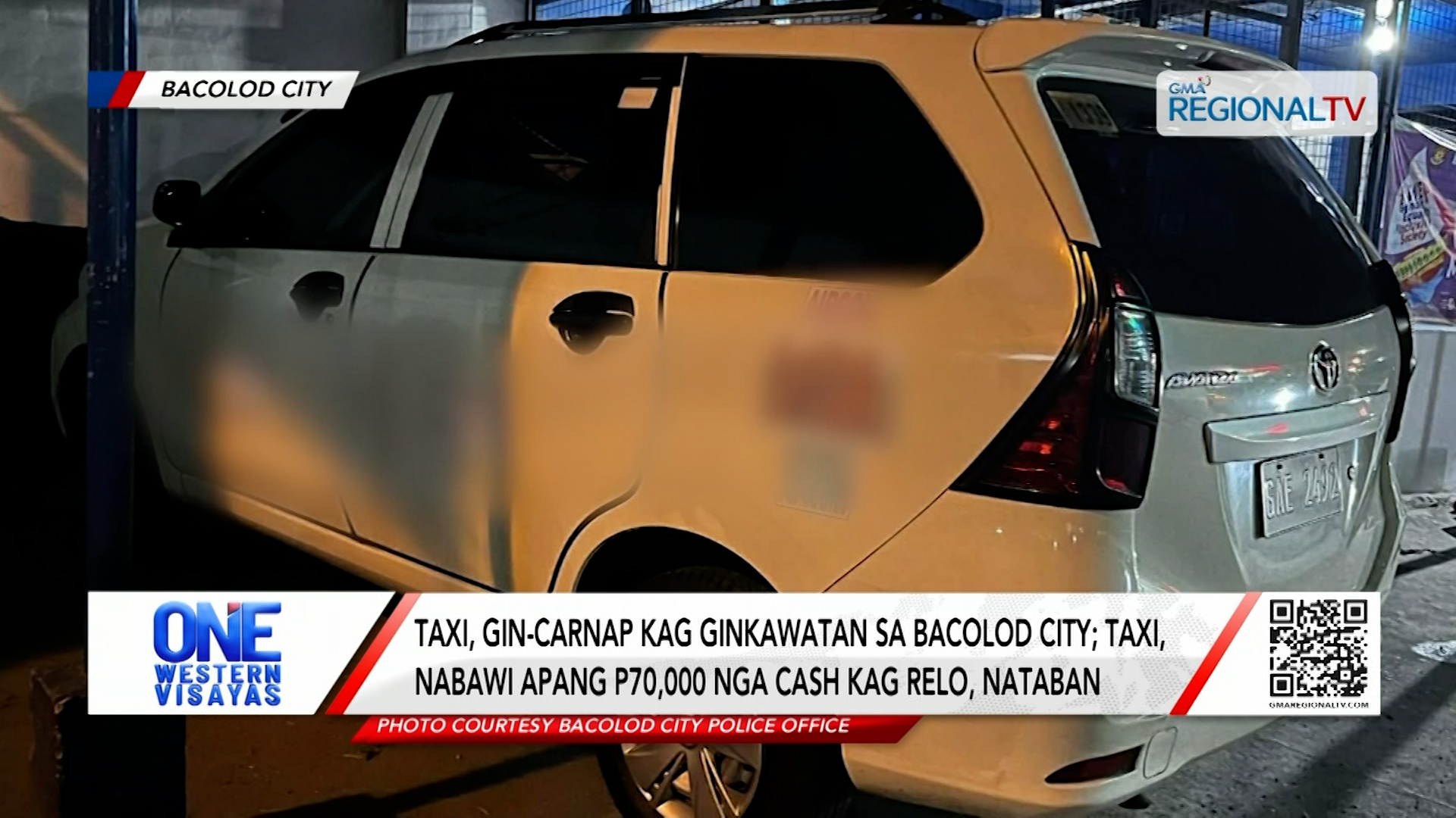 Taxi, gin-carnap kag ginkawatan sa Bacolod City; P70,000 nga cash, nataban | One Western Visayas