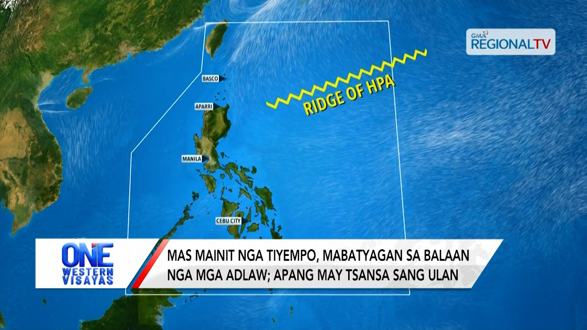 Mas mainit nga tiyempo mabatyagan sa balaan nga mga adlaw; may tsansa sang ulan| One Western Visayas