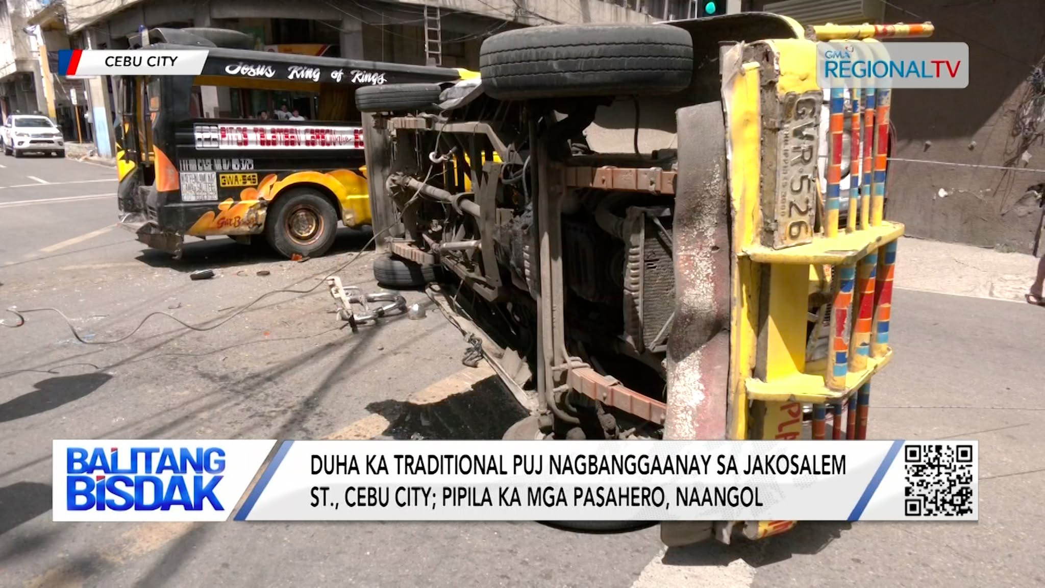 Duha ka Traditional PUJ nagbanggaanay sa Jakosalem St., Cebu City | Balitang Bisdak