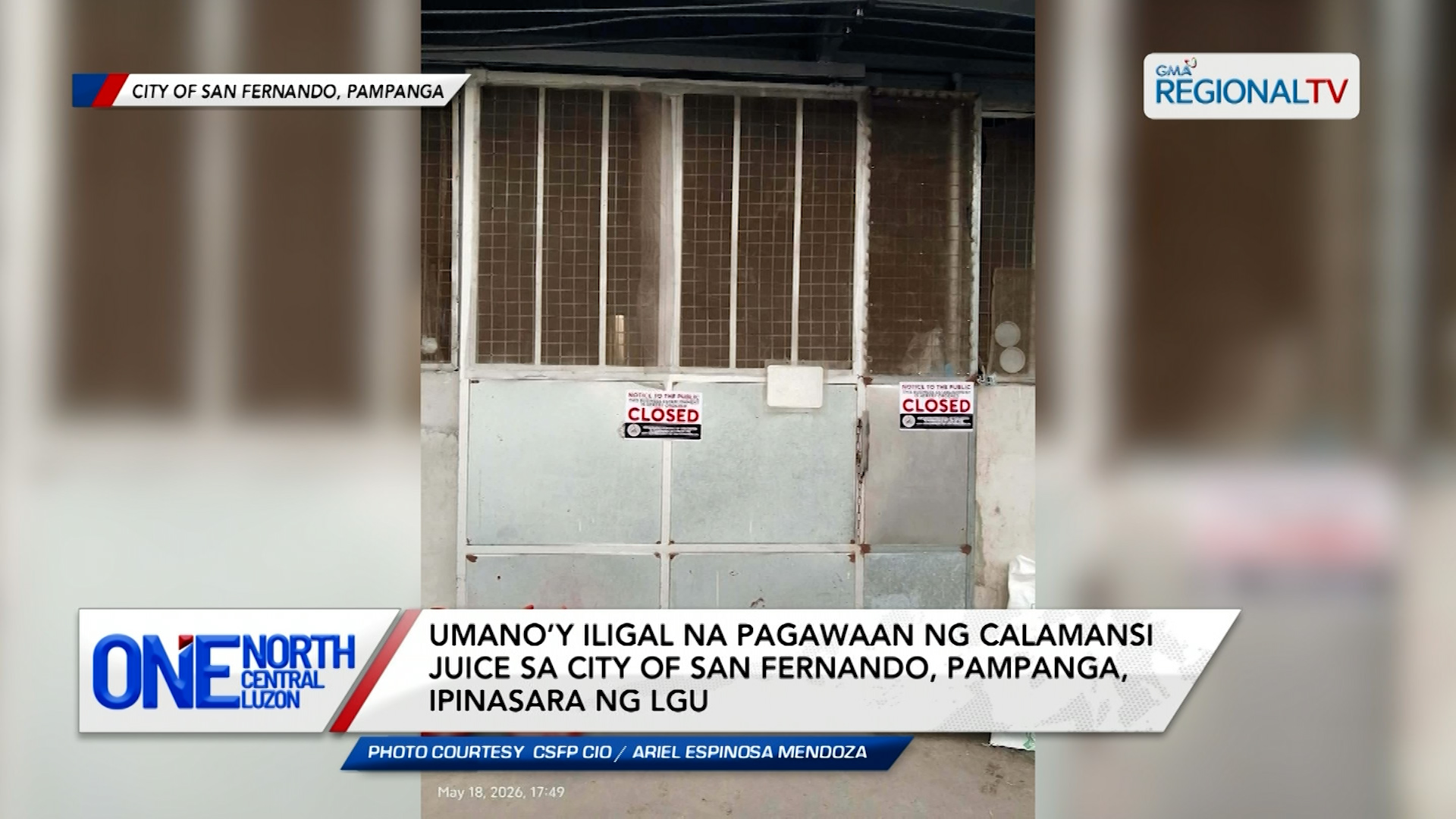 Umano’y iligal na pagawaan ng calamansi juice, ipinasara ng LGU | One North Central Luzon