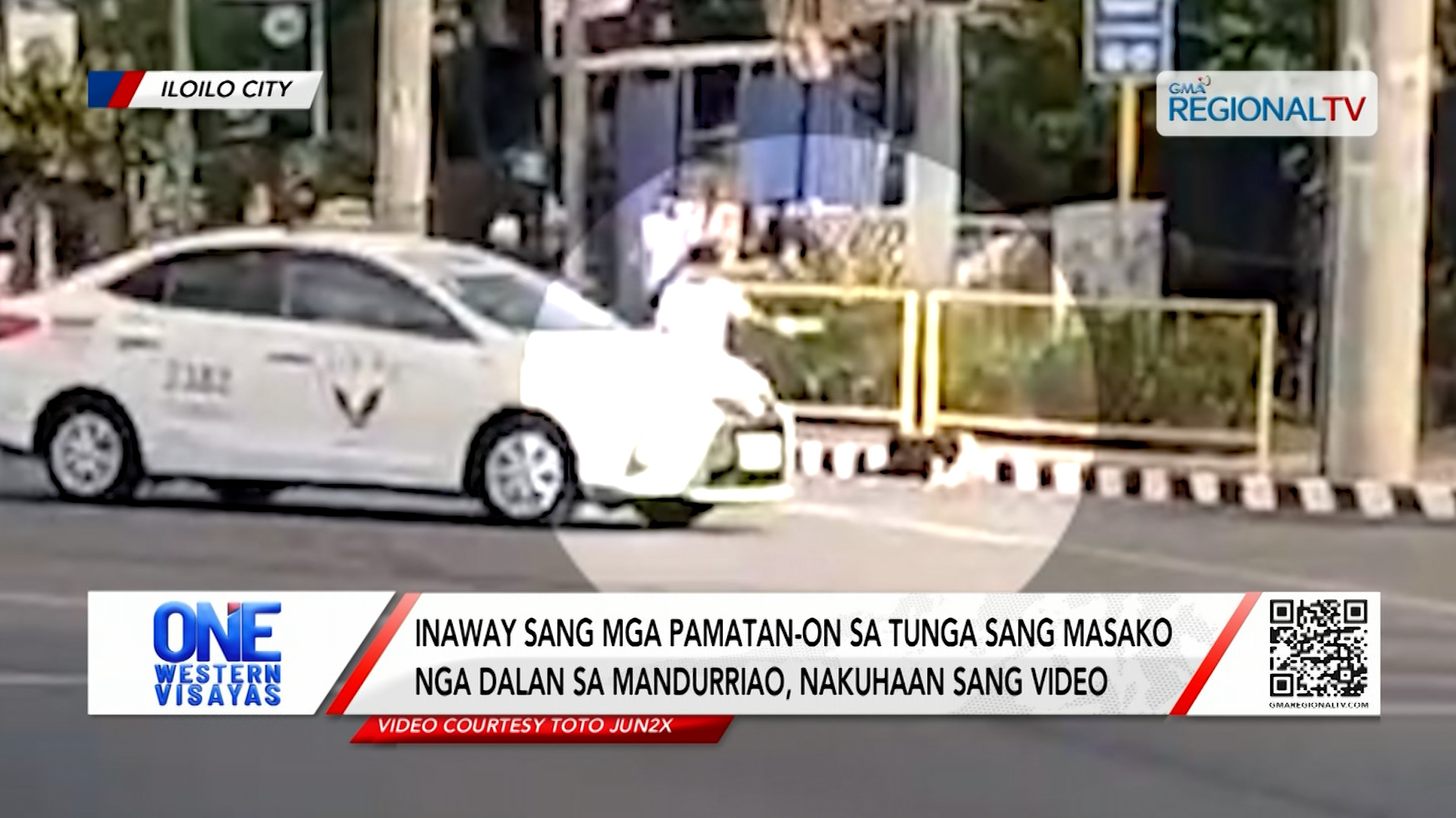 Inaway sang mga pamatan-on sa tunga sang dalan sa Mandurriao, nahuli-cam | One Western Visayas