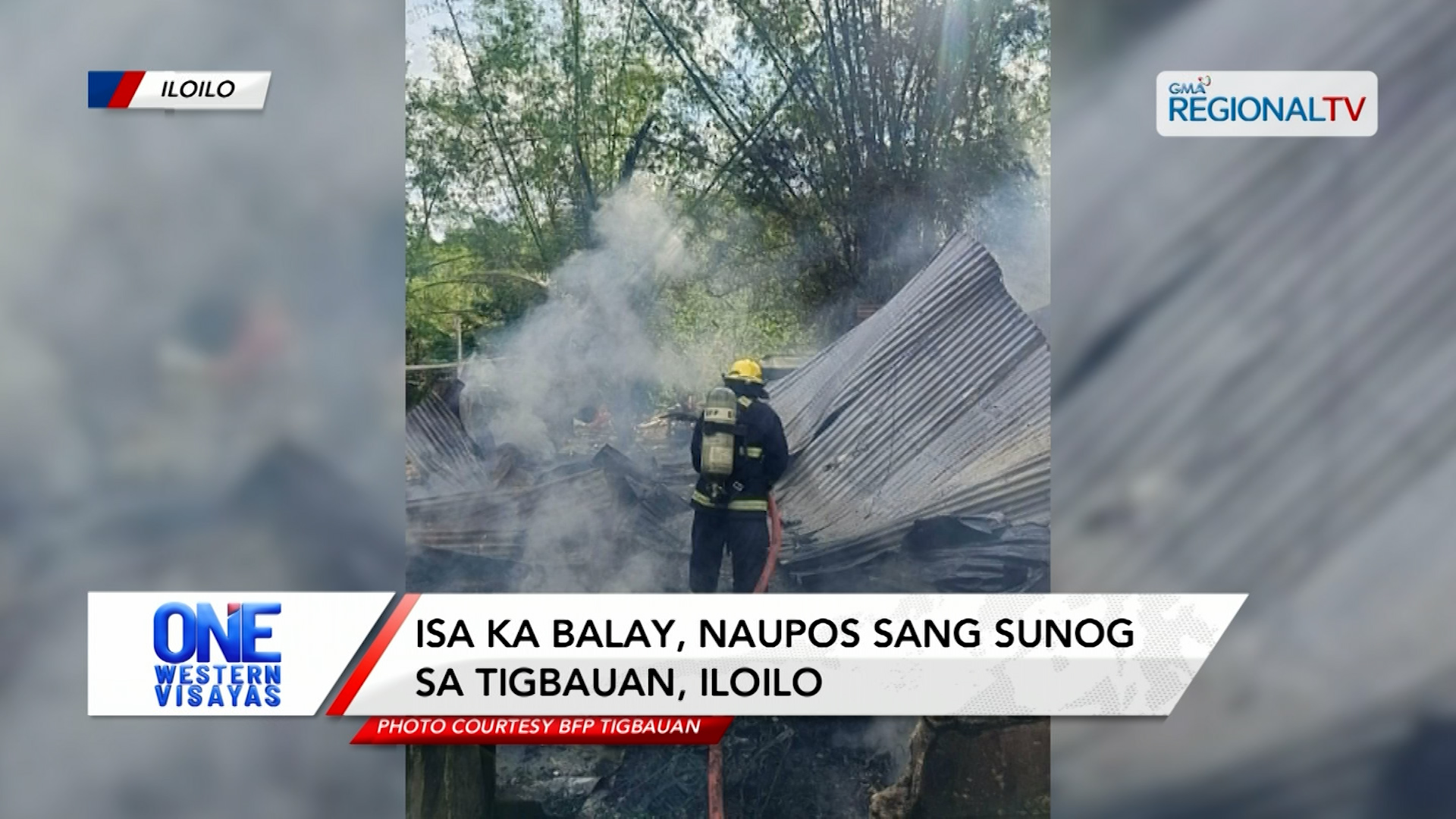 Isa ka balay, naupos sang sunog sa Tigbauan, Iloilo | One Western Visayas