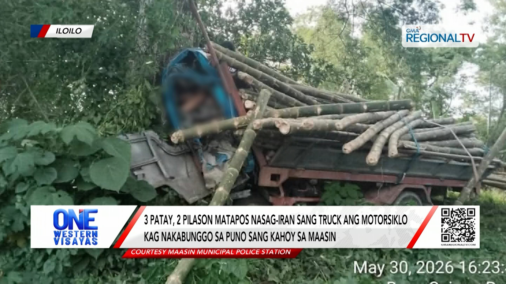 3 patay, 2 pilason matapos nakabunggo ang truck sa puno sang kahoy sa Maasin | One Western Visayas
