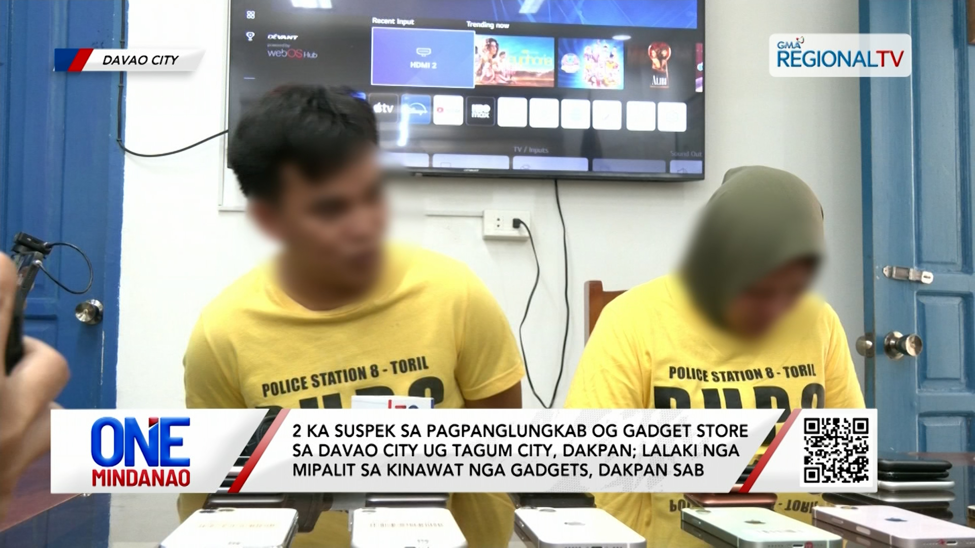 2 ka suspek sa pagpanglungkab og gadget store sa Davao City ug Tagum City, dakpan I One Mindanao