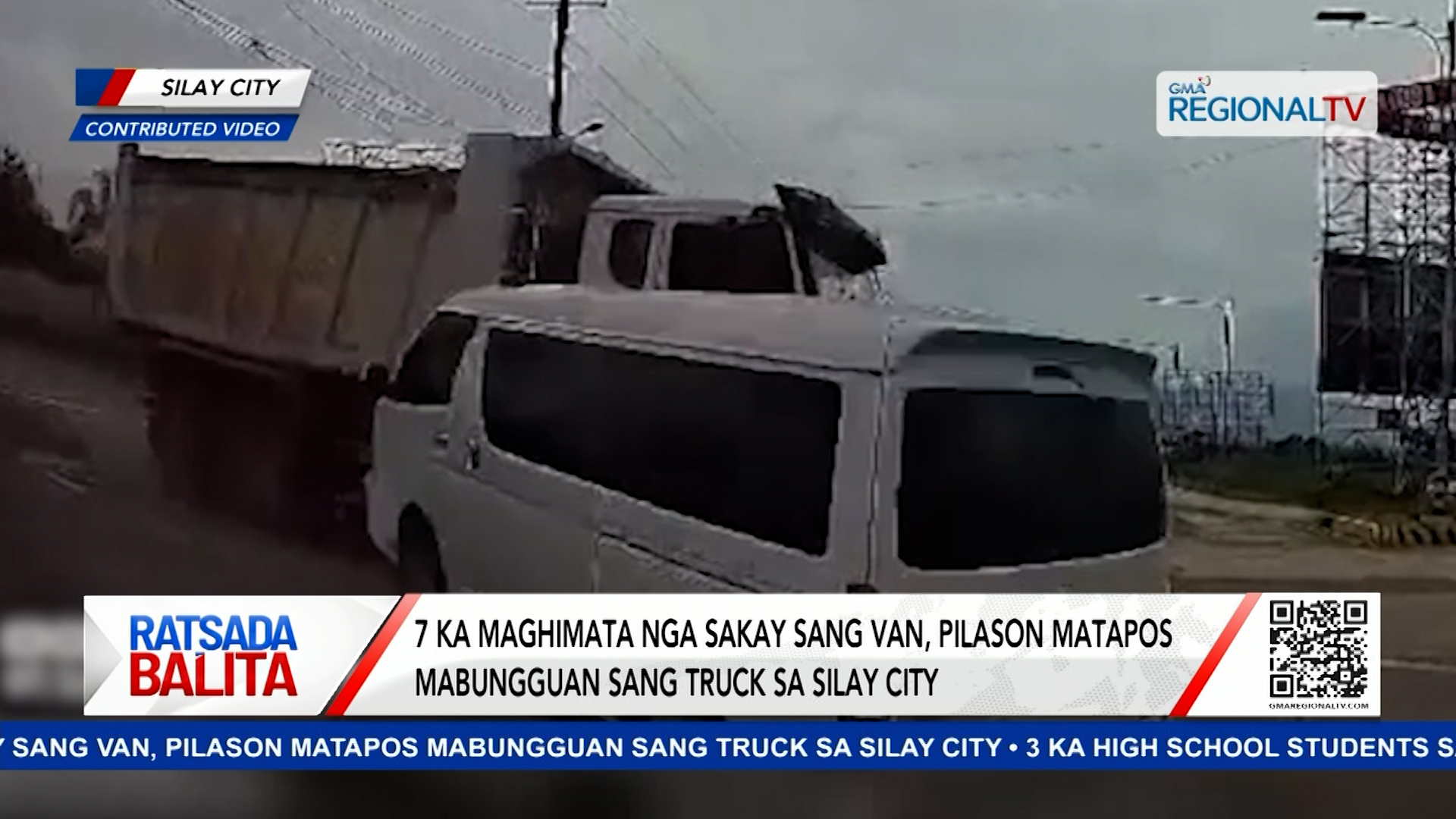 7 ka maghimata nga sakay sang van, pilason sang mabungguan sang truck sa Silay City | Ratsada Balita