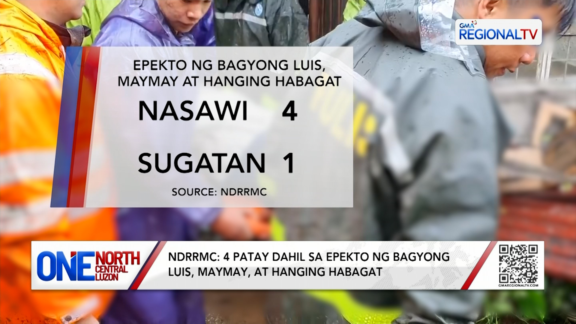 4 patay dahil sa epekto ng Bagyong Luis, Maymay, at Hanging Habagat | One North Central Luzon