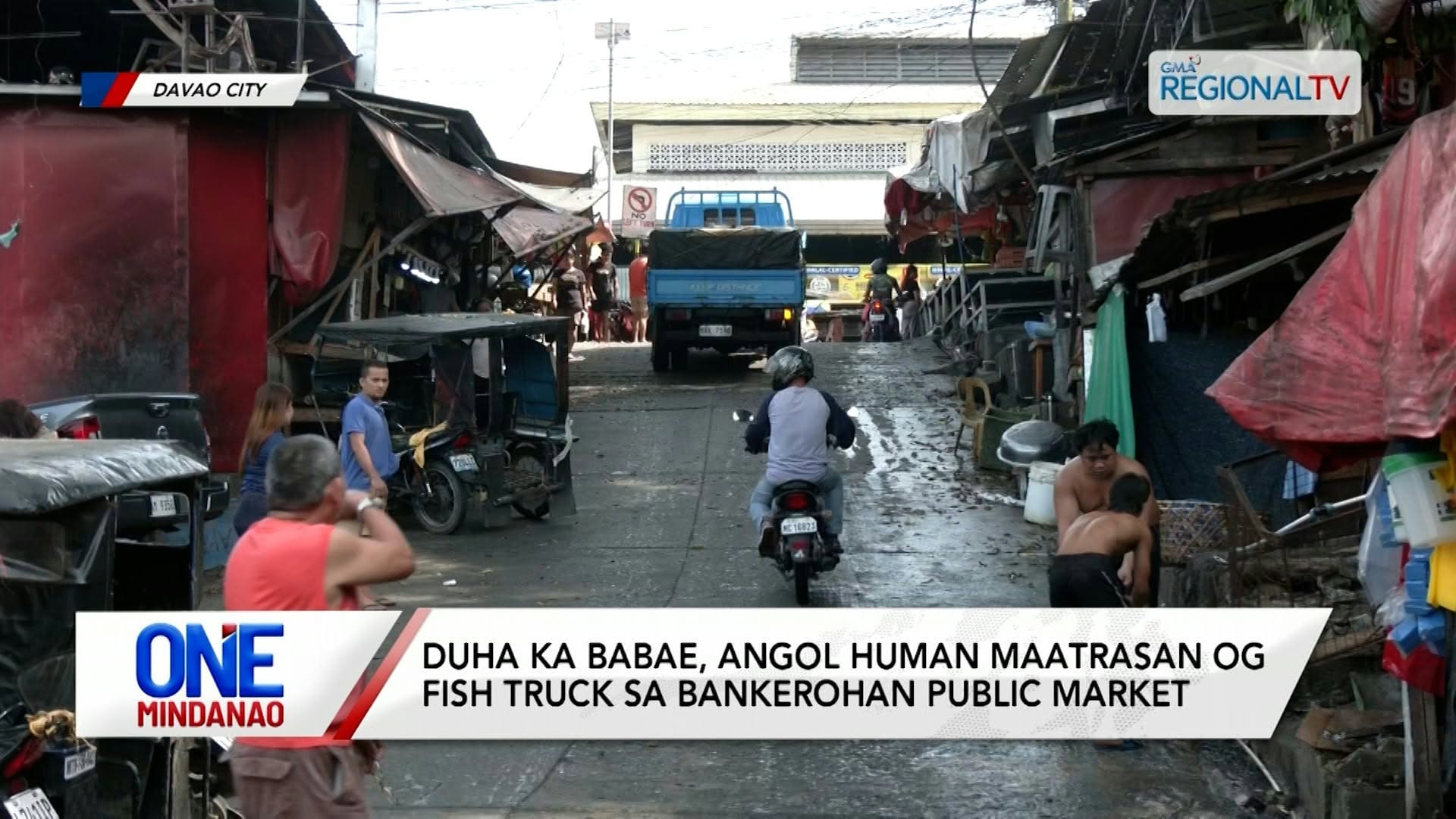 2 babaeng namalengke, naatrasan og fish truck sa Bankerohan Public Market I One Mindanao