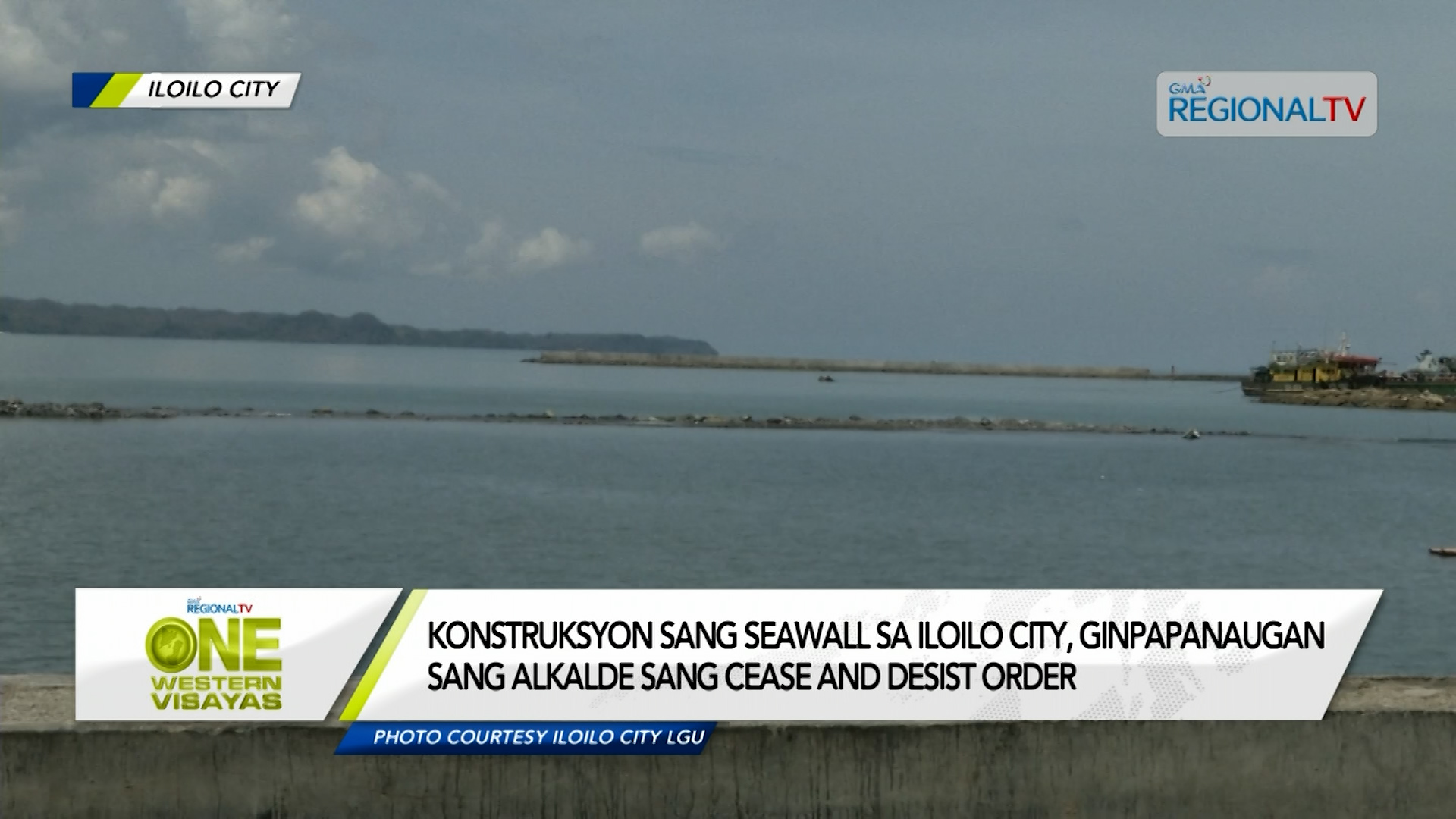 Seawall construction sa Iloilo City, ginpapanaugan sang cease and desist order