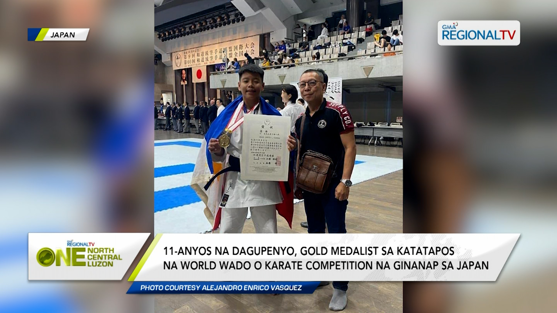 11-anyos na Dagupenyo, gold medalist sa katatapos na World Wado sa Japan