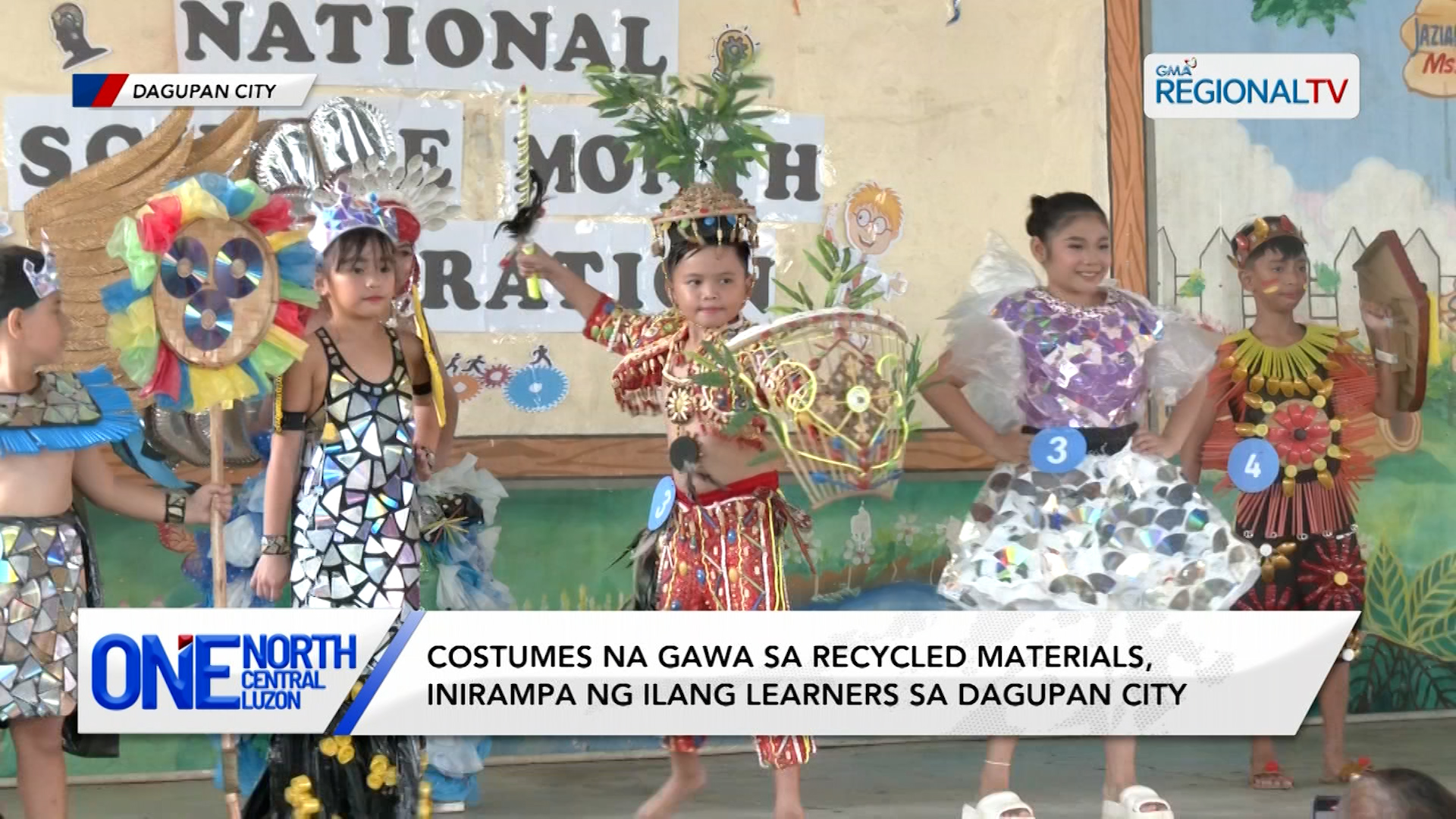 Mga bata sa Dagupan, rumampa suot ang costume na gawa sa recycled materials