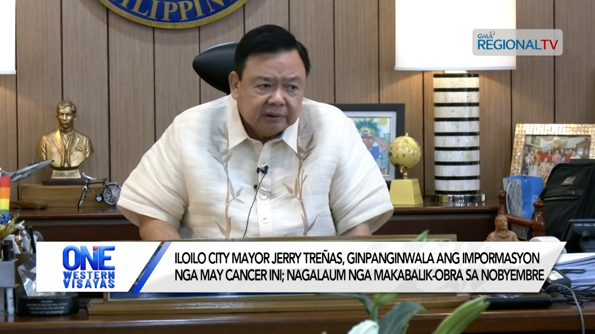 Iloilo City Mayor Jerry Treñas ginpanginwala ang impormasyon nga may cancer ini