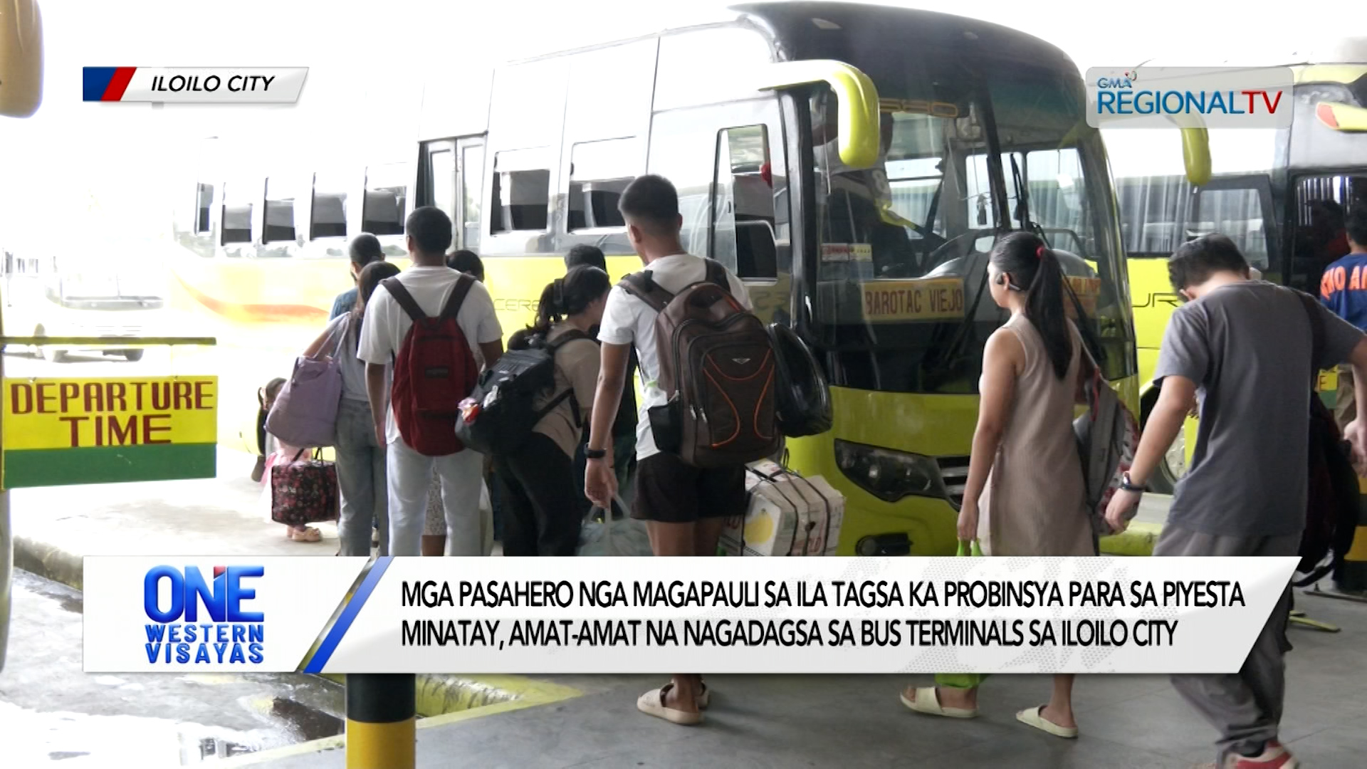 Mga pasahero nga magapauli sa ila tagsa ka probinsya para sa piyesta minatay