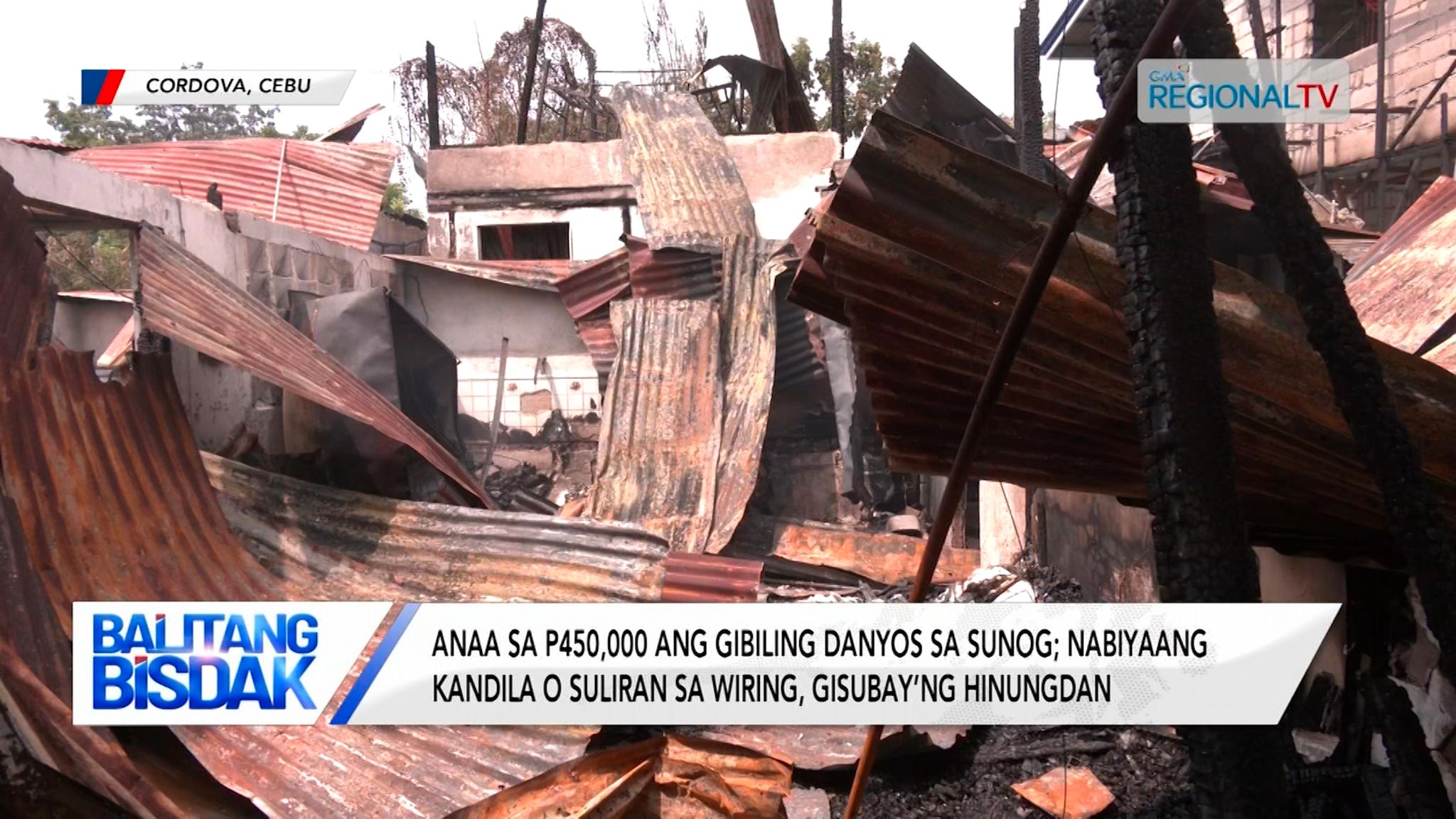 8 ka balay, apektado sa sunog nga miulbo sa Brgy. Alegria, Cordova, Cebu