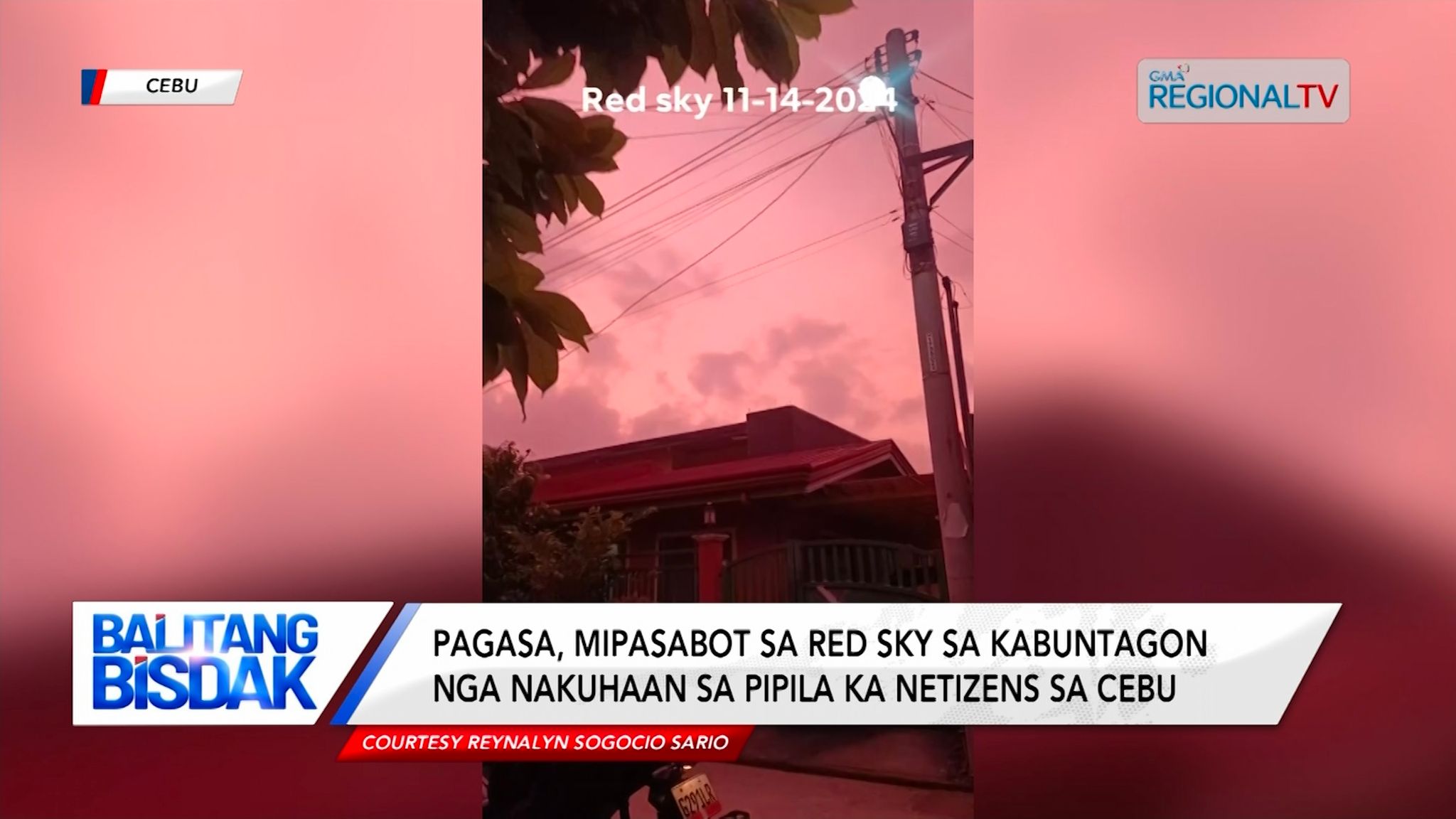 PAGASA, mipasabot sa red sky sa kabuntagon nga nakit-an sa Cebu