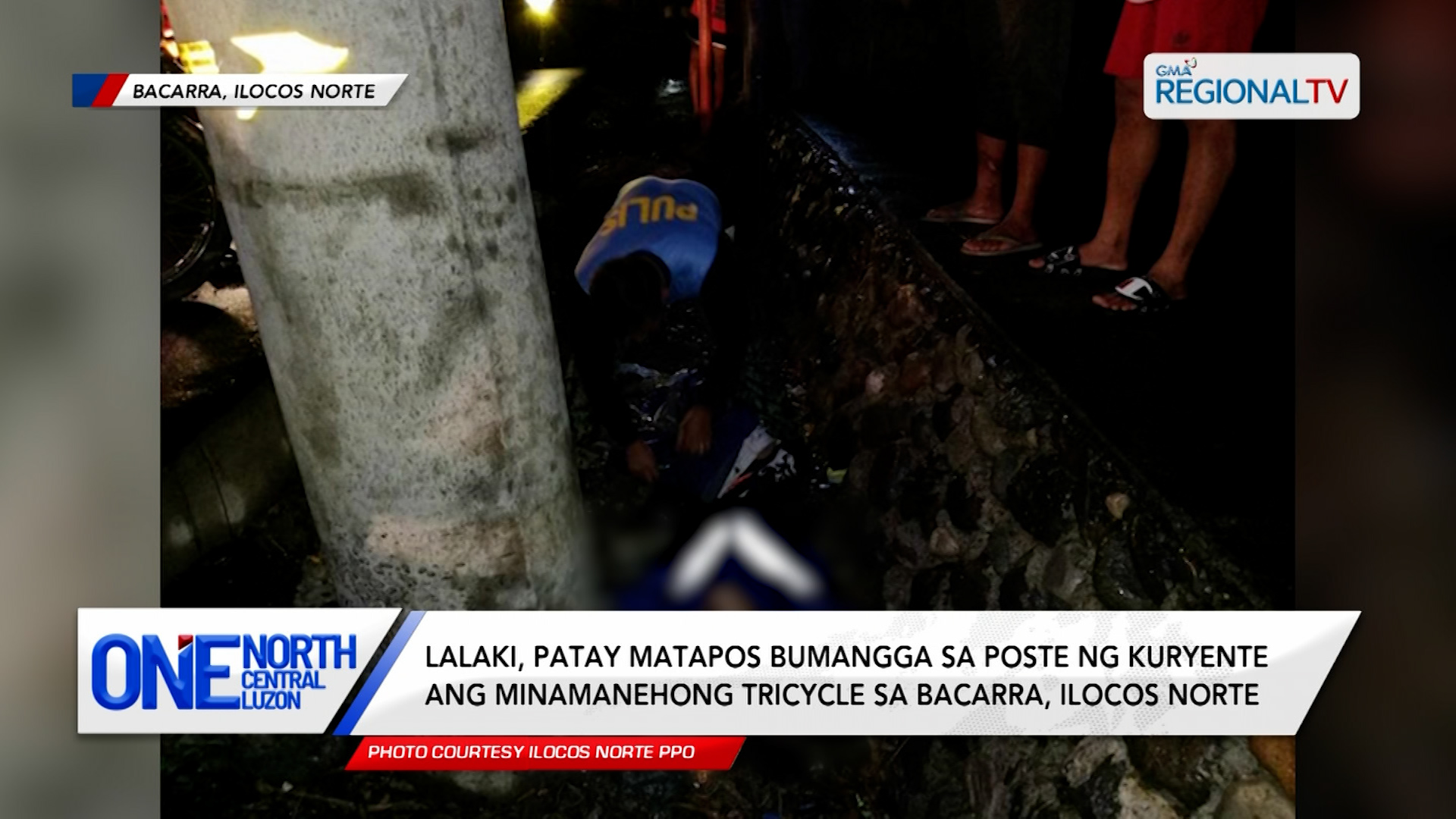 Lalaki, patay nang bumangga sa poste ng kuryente ang minamanehong tricycle